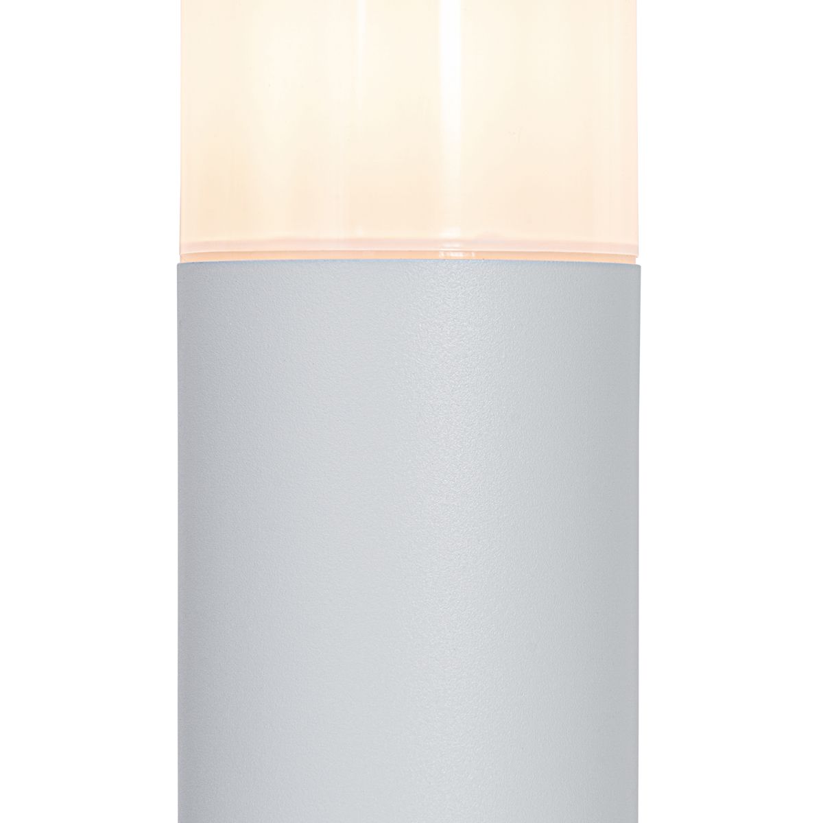Staande buitenlamp wit met opaal witte kap 70 cm - Odense