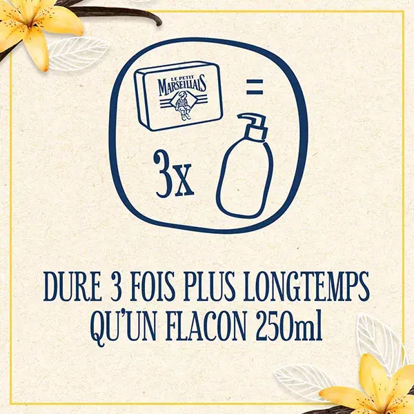 Le Petit Marseillais Savon Extra Doux Vanille Lot de 4 x 100g