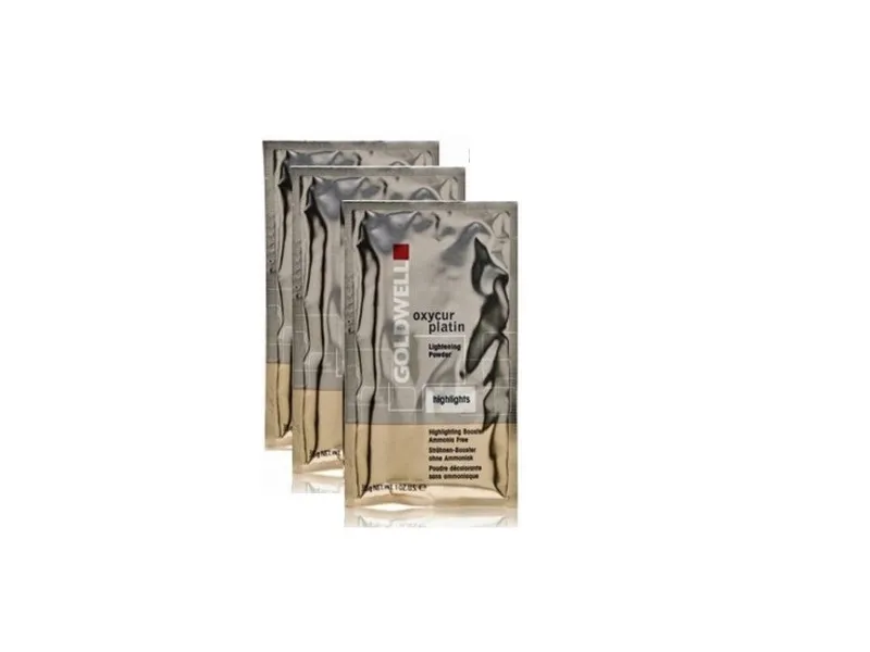 Goldwell Set Trio, Goldwell, Oxycur Platin, Bleaching, Hair Oxidant Powder, 3 pcs, 30 g For Women