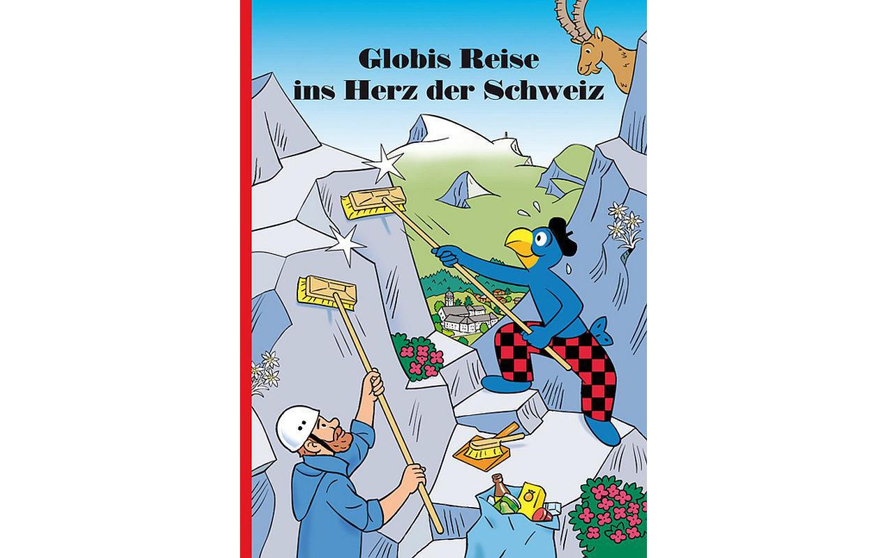 Bilderbuch Globis Reise ins Herz der SchweizKinderbuch