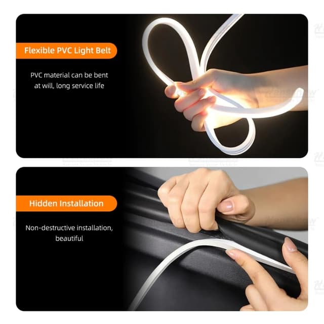 Hvid LED lysstribe til trunk