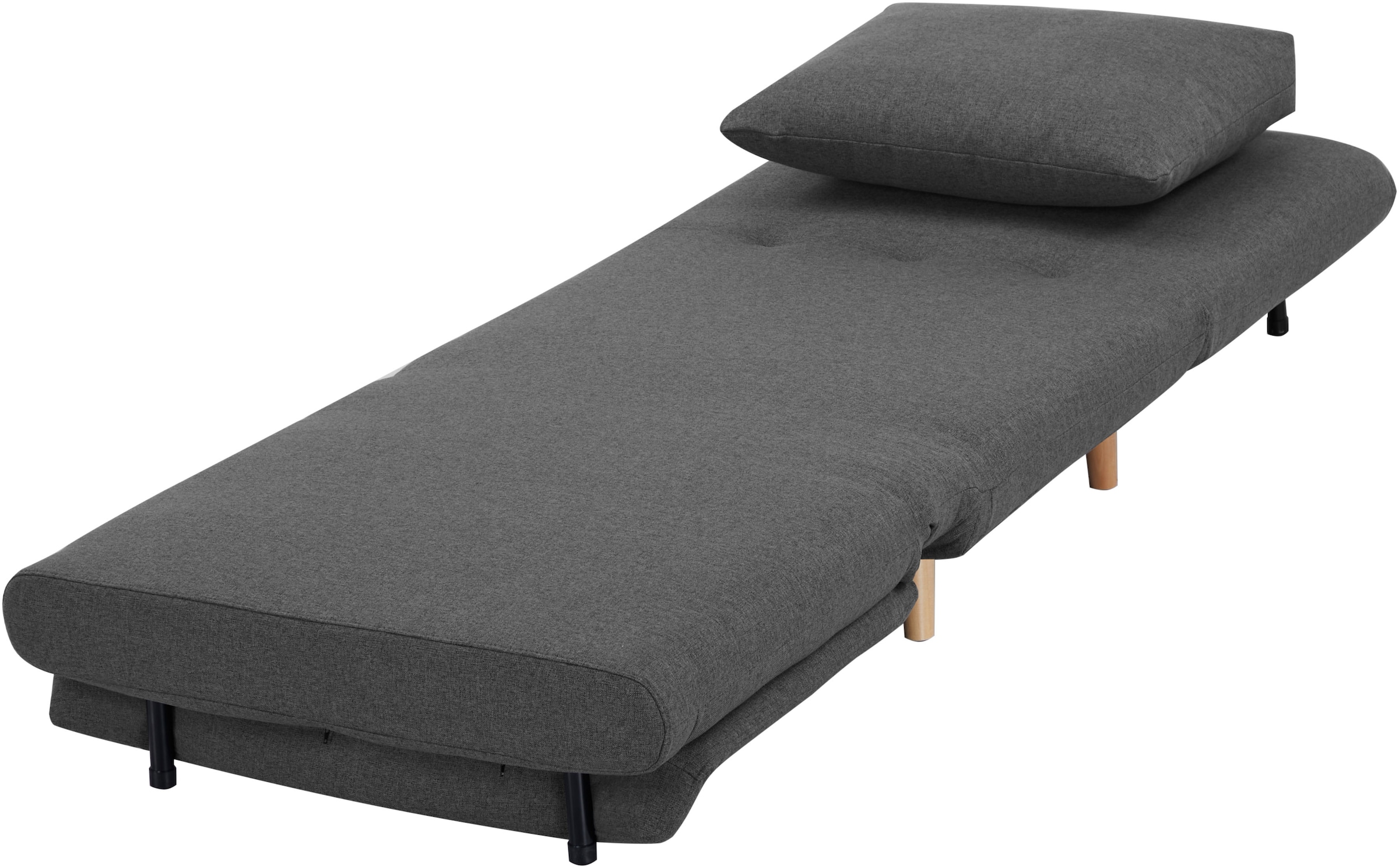 GOODproduct Sessel »AINSLEY« wandelbar zum Gästebett, Schlafsofa, Webstoff u. Cord-Bezug