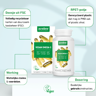 Purasana Vegan Omega-3 Algenolie Softgels 30SG