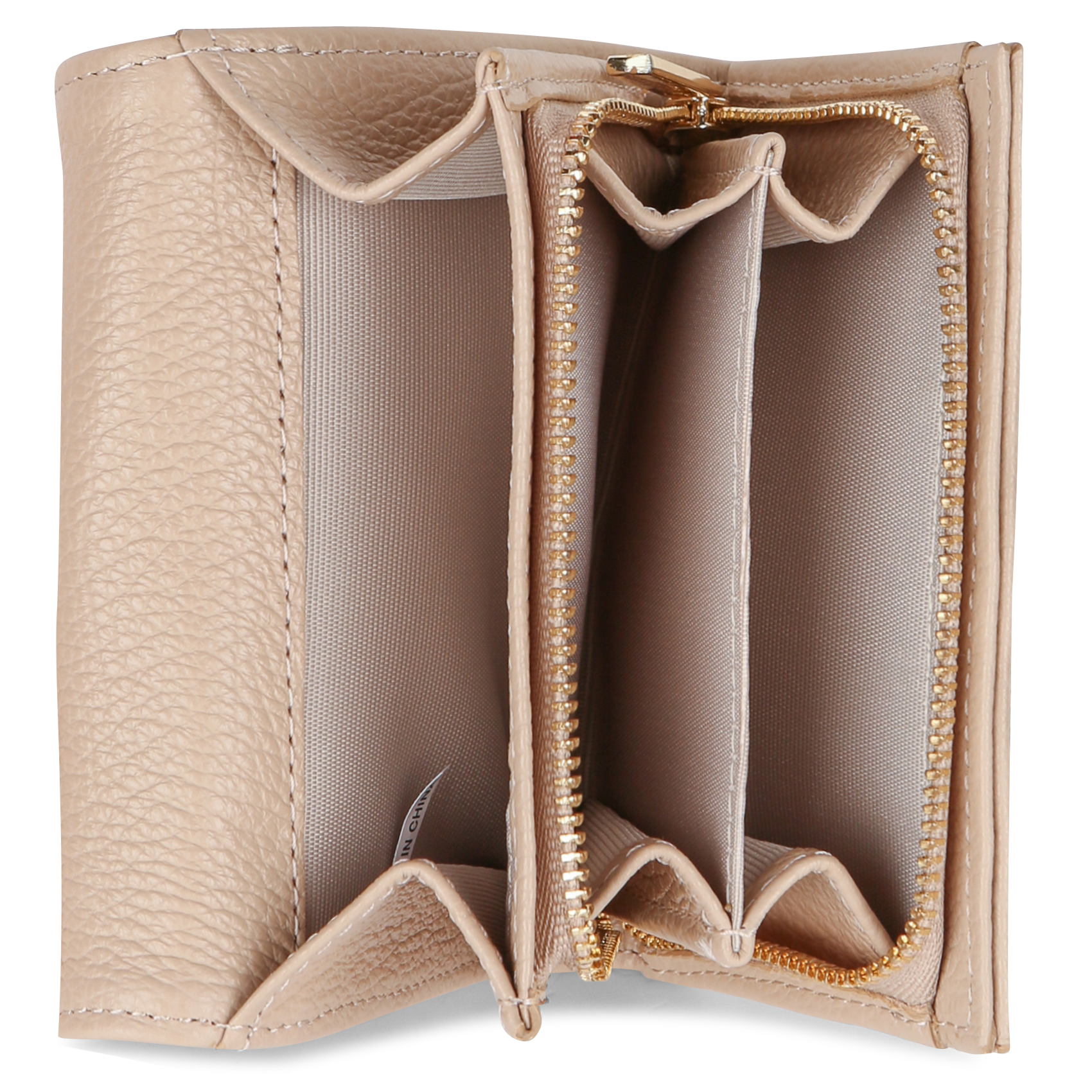 DUNE - Porte monnaie à rabat en cuir | Beige