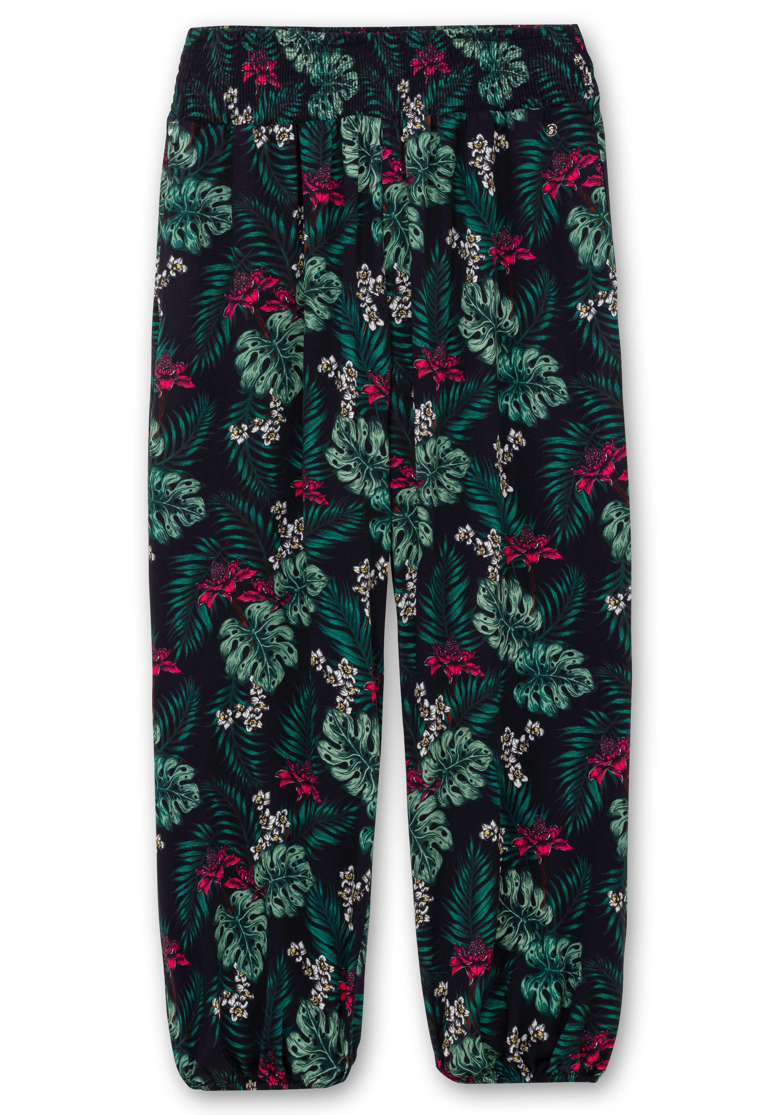 Lange Sommerhose mit Gummizug am Beinabschluss
