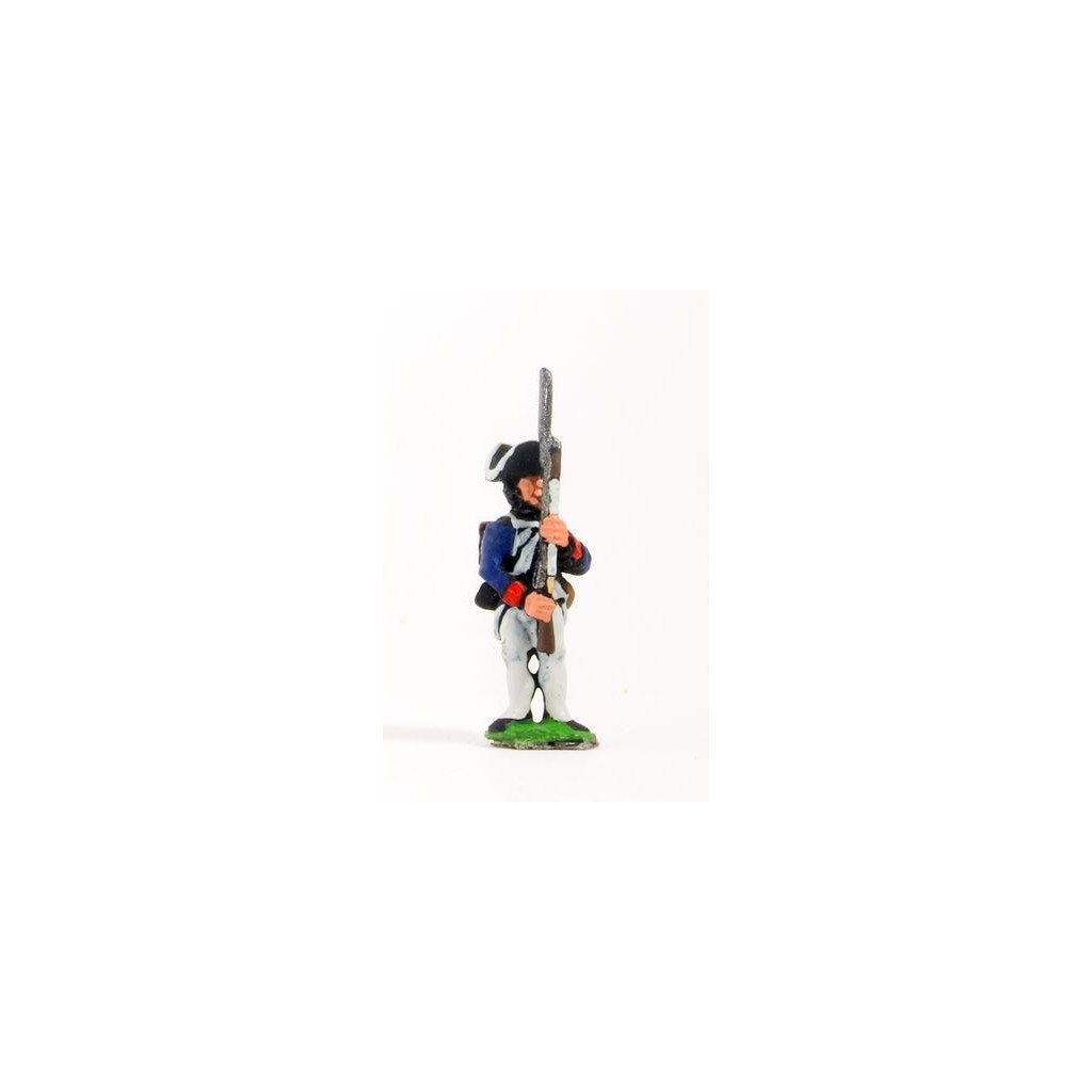 AWI American: Infantryman at ready with Musket upright