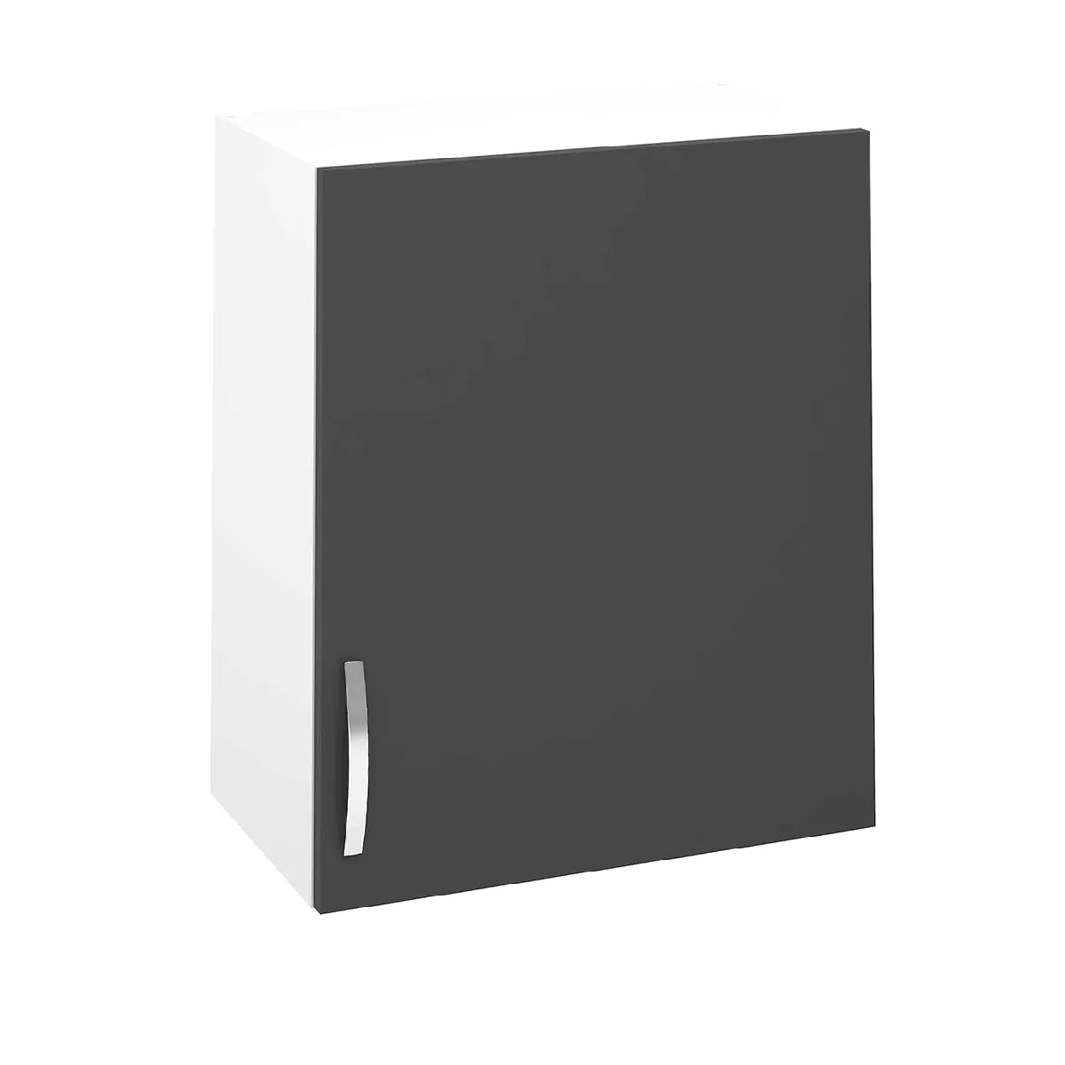 Pegane Meuble haut de cuisine avec porte Gris - 70x60x33 cm