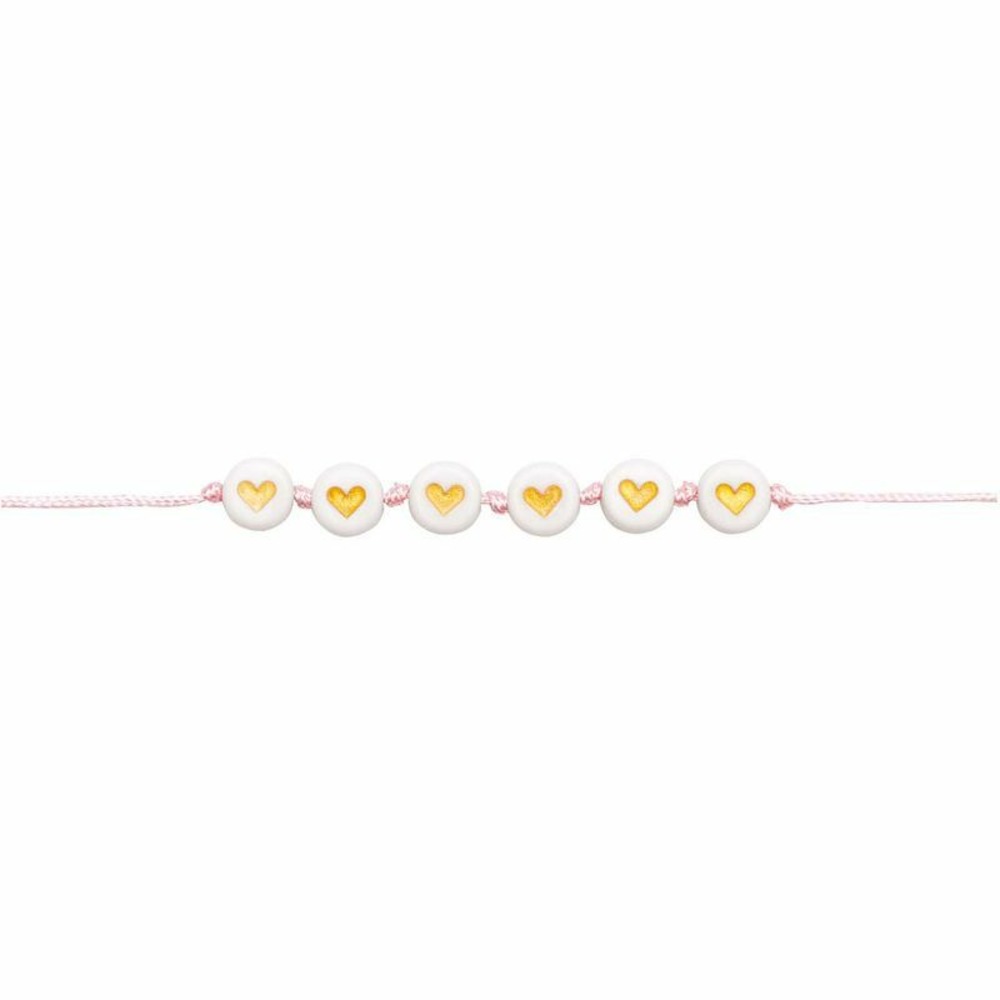 165 perles centre coeur 5 x 7 mm - doré