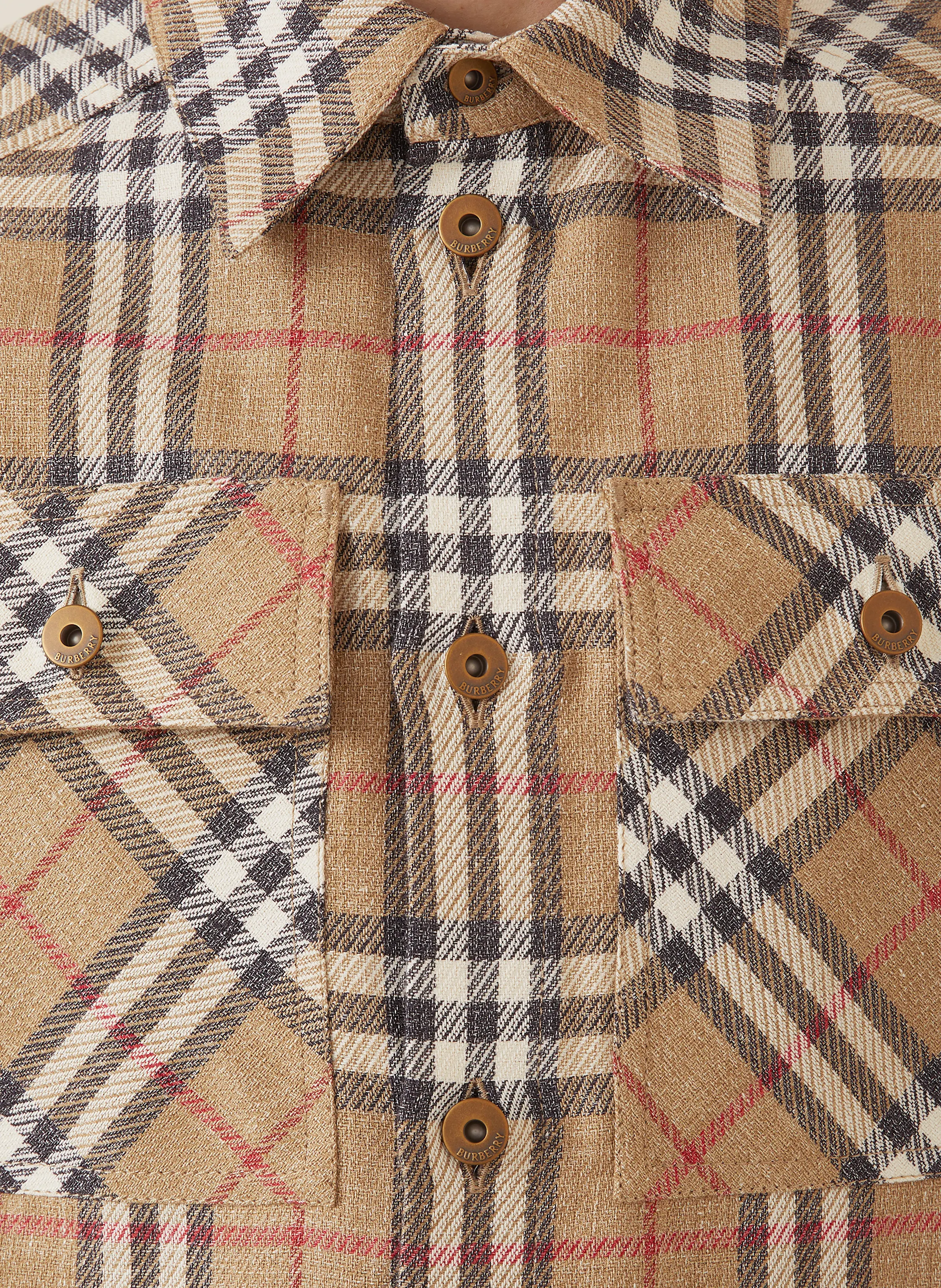 BURBERRY Overshirt mit Leinen