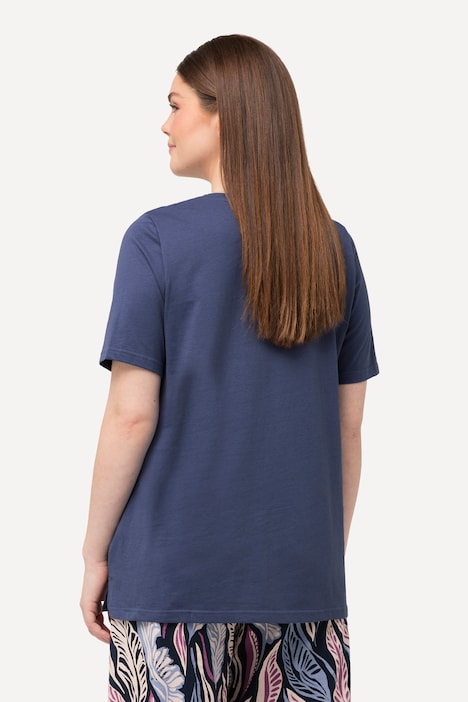 T-Shirt, V-Ausschnitt, Classic, Halbarm, Biobaumwolle