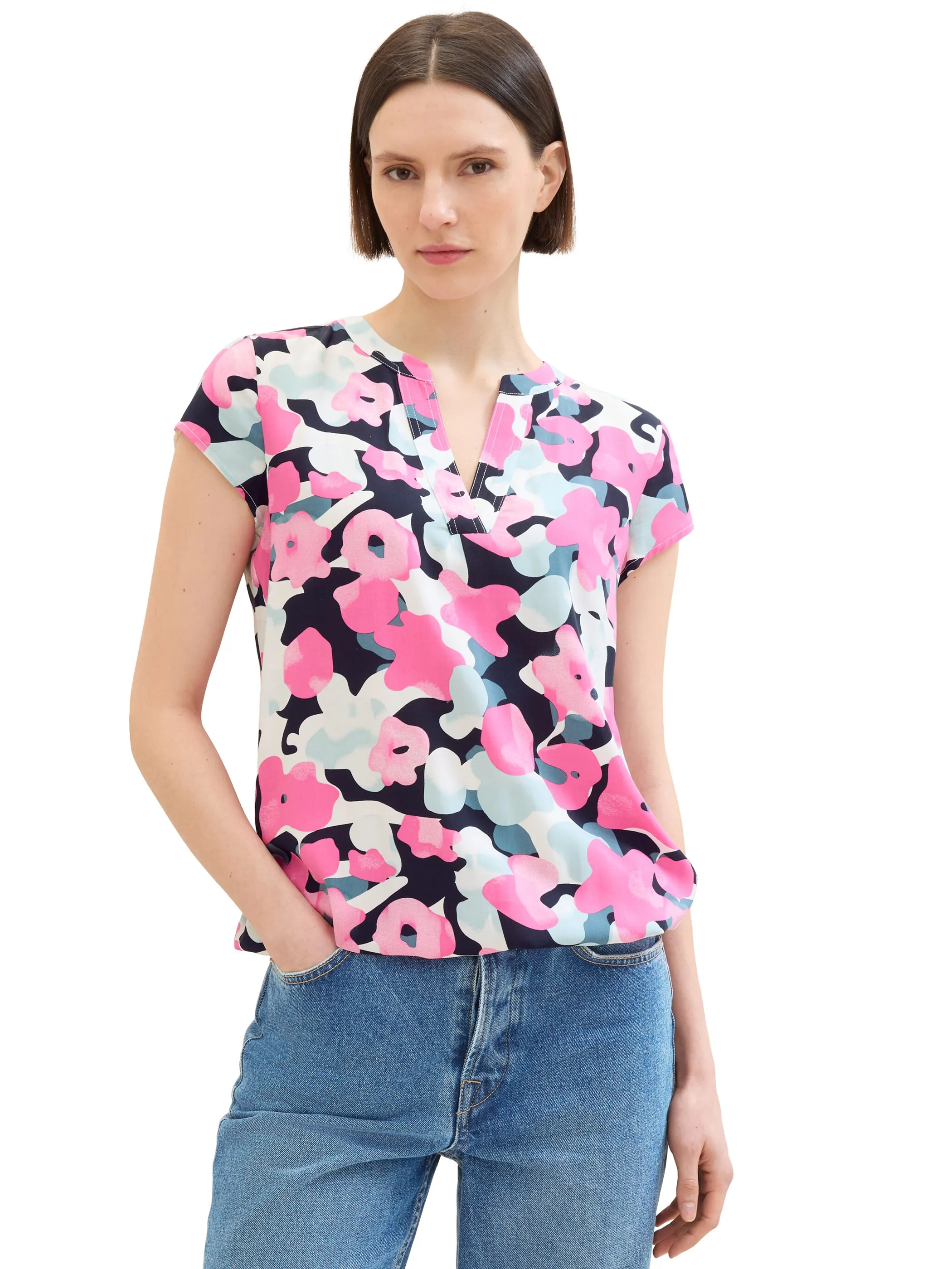 Damen Bluse mit Alloverprint