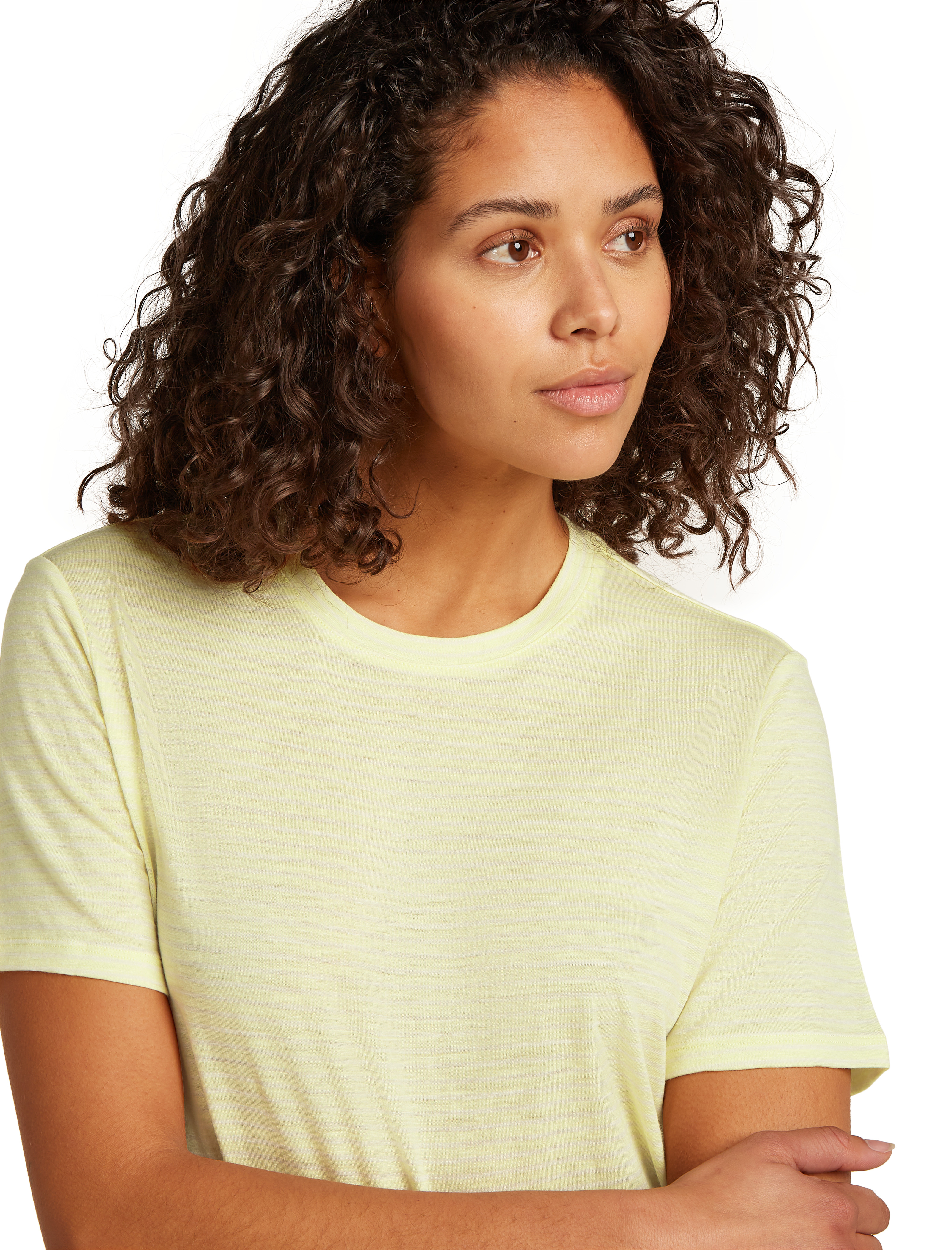 Wmns Merino Linen SS Tee Stripe