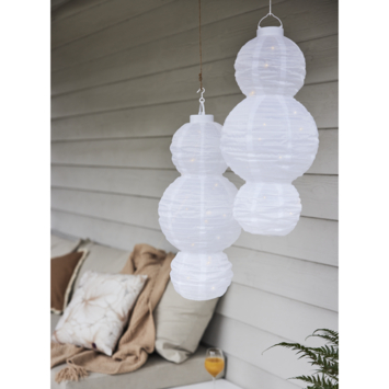Lampion solar wit hoogte 58cm