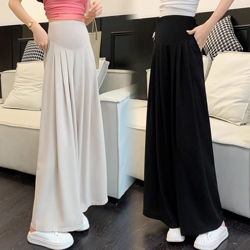 Levsayte - Zwangerschapsbroek met hoge taille en wijde pijpen