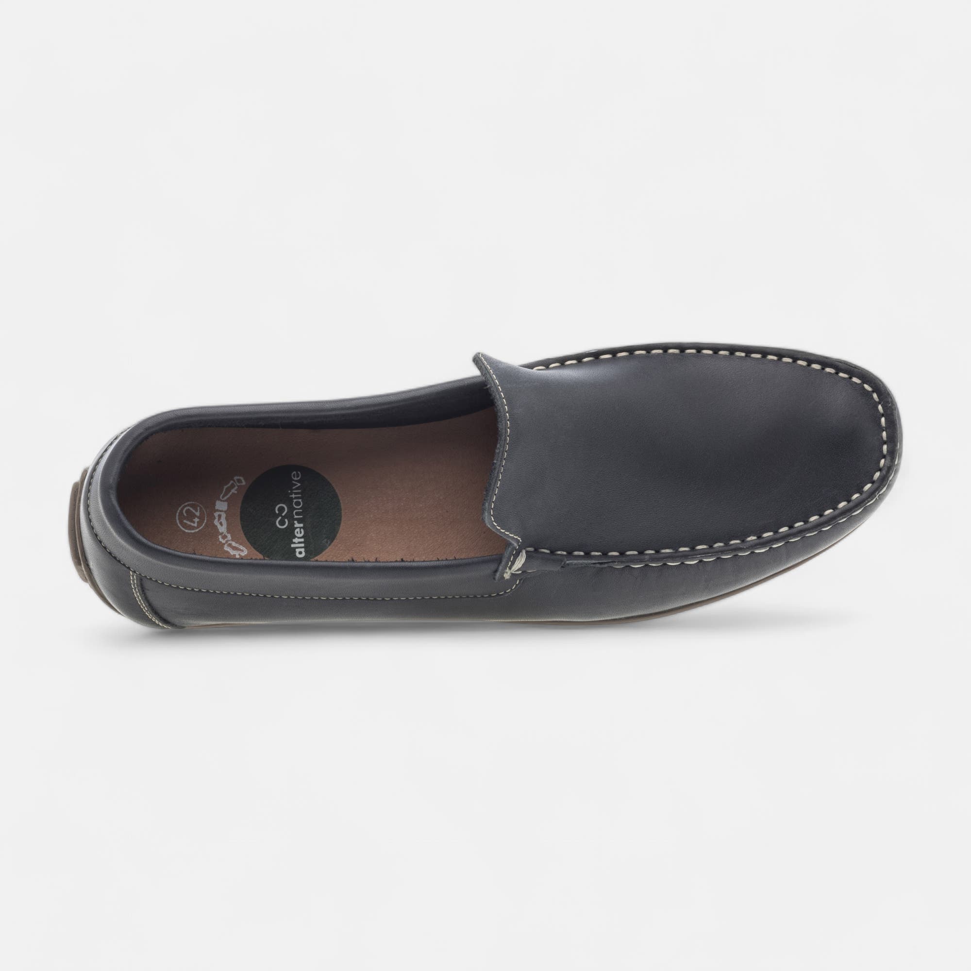 Mocassins Homme en cuir bleu marine