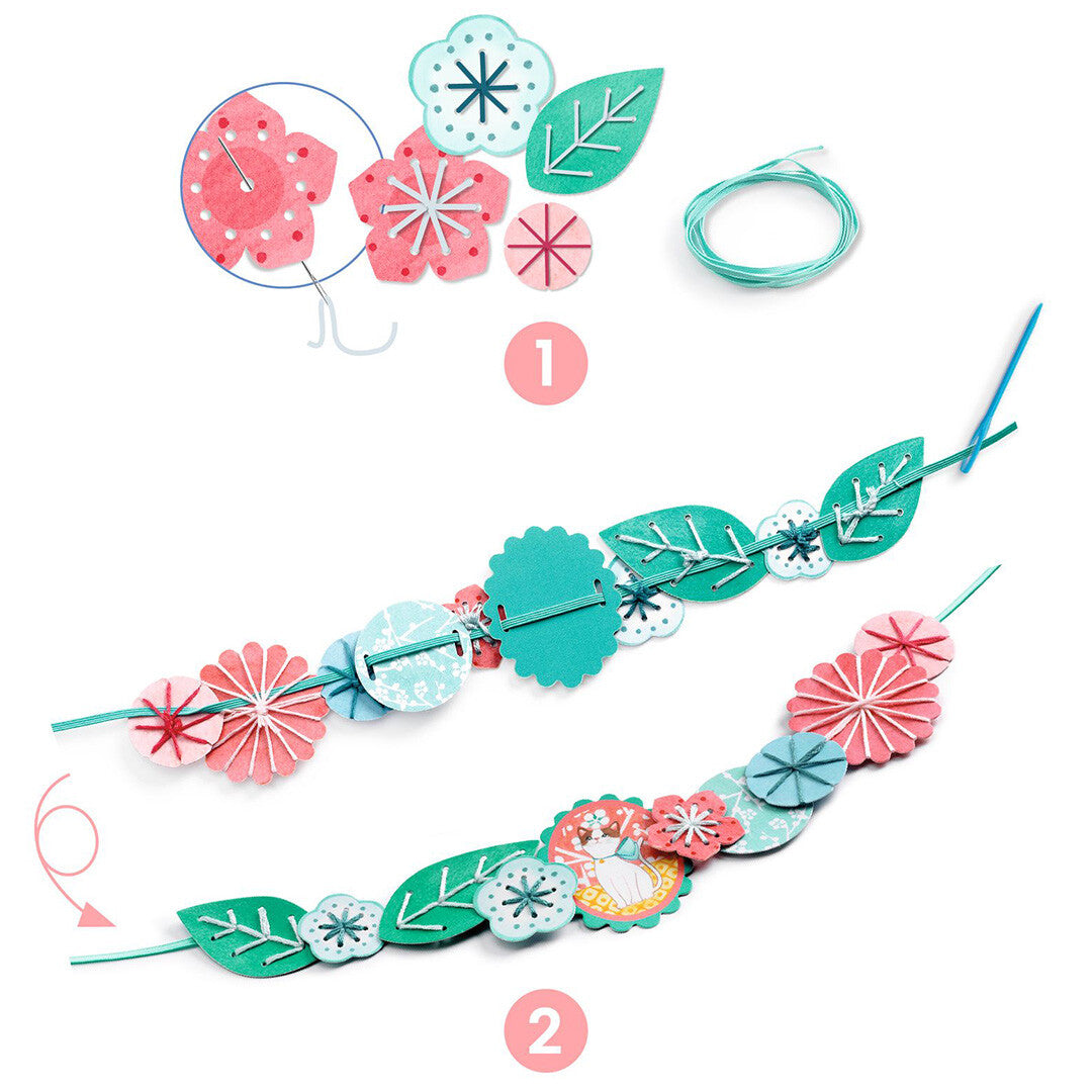 Djeco knutselset diy ketting - flora