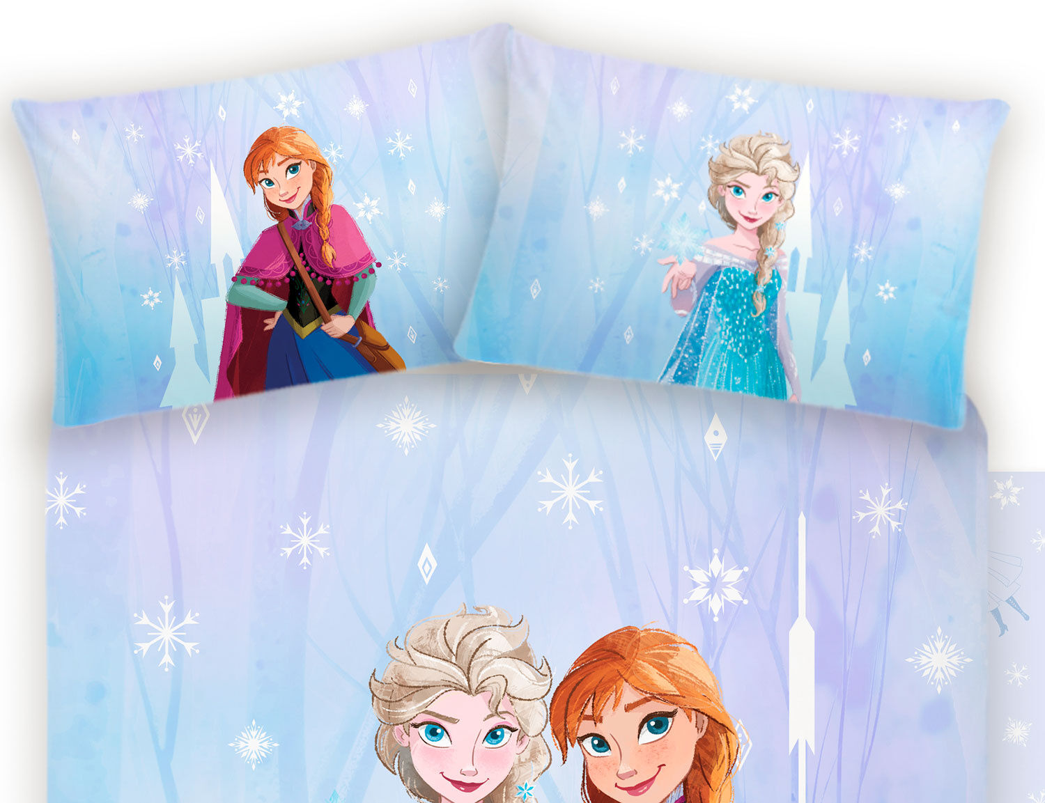 Bettwäsche mit Anna, Elsa & Olaf
