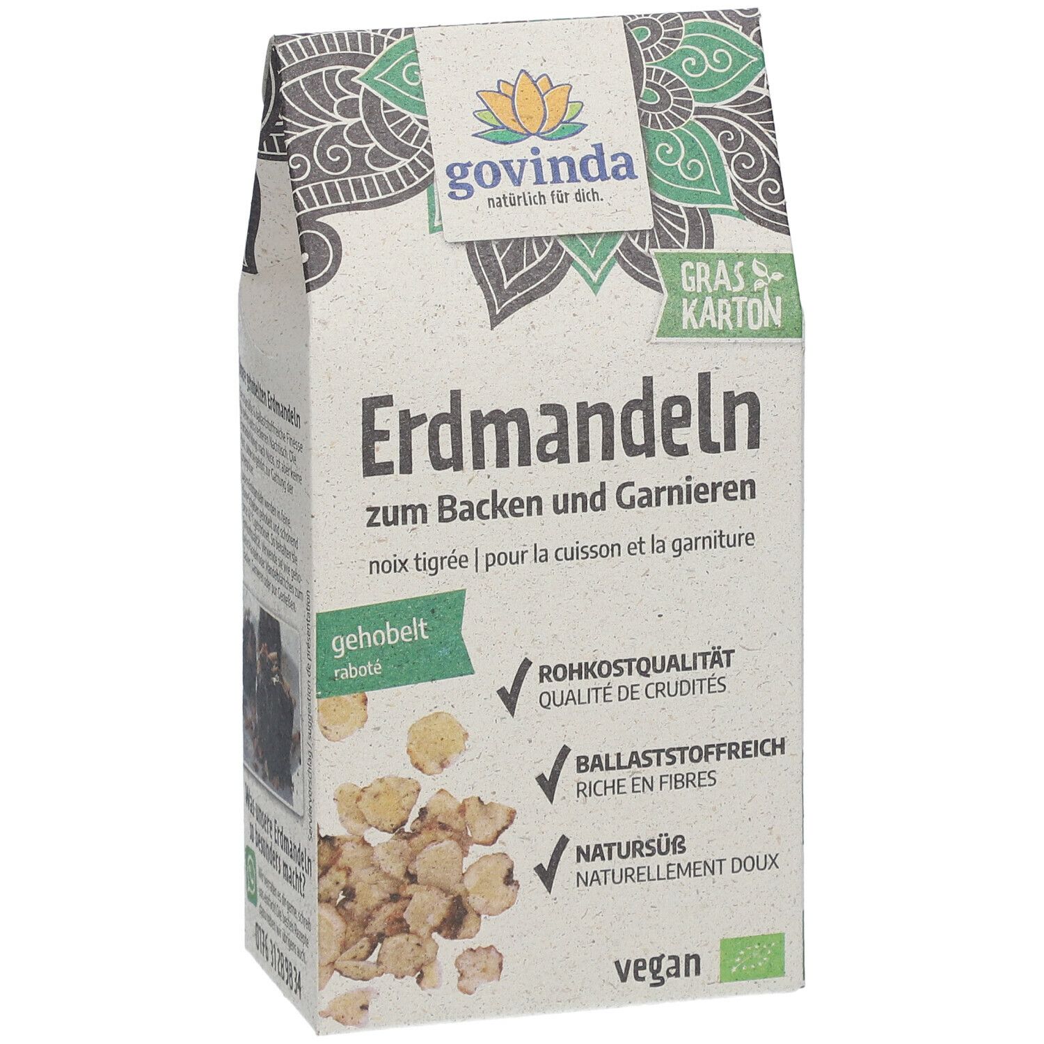 Govinda Bio Erdmandel-Blättchen gehobelt