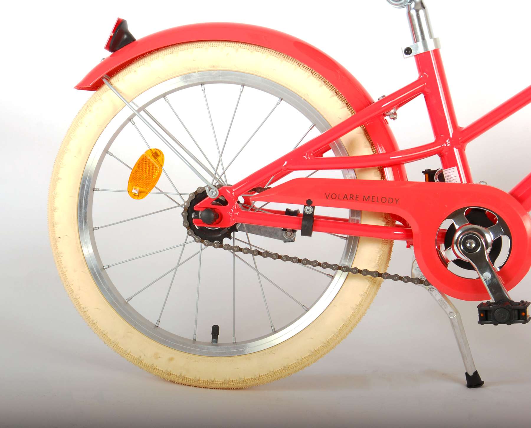 TPFSports Melody Kinderfahrrad - Mädchen - 18 Zoll - 2 Handbremsen - Beige
