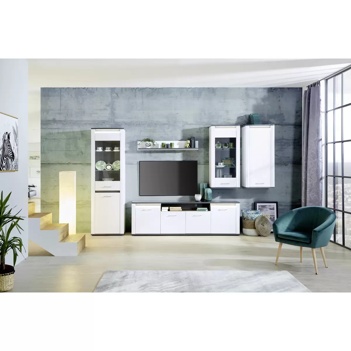 Vitrine Alassio weiss