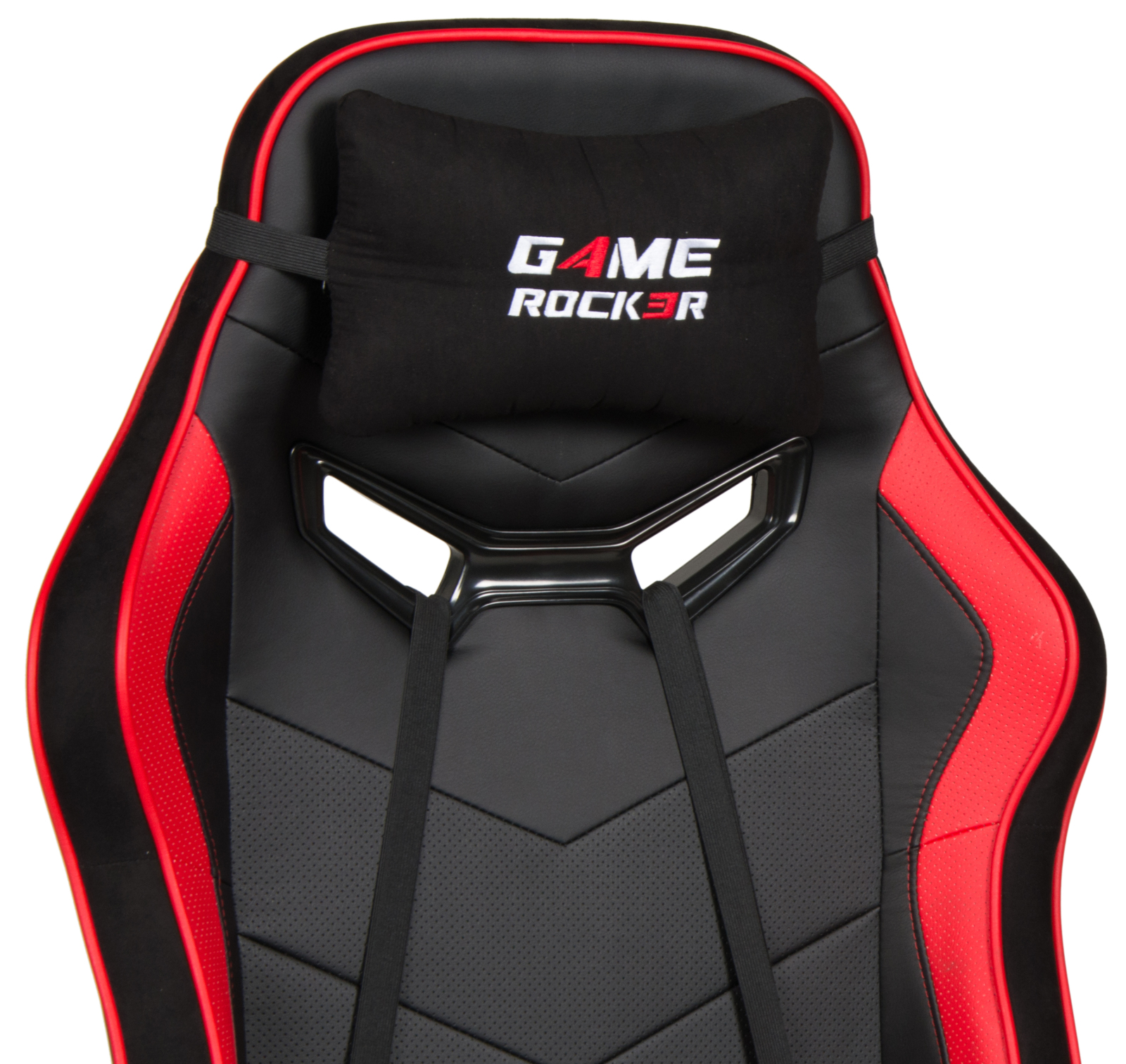 Gaming-Drehstuhl - schwarz-rot - inklusive Kissen