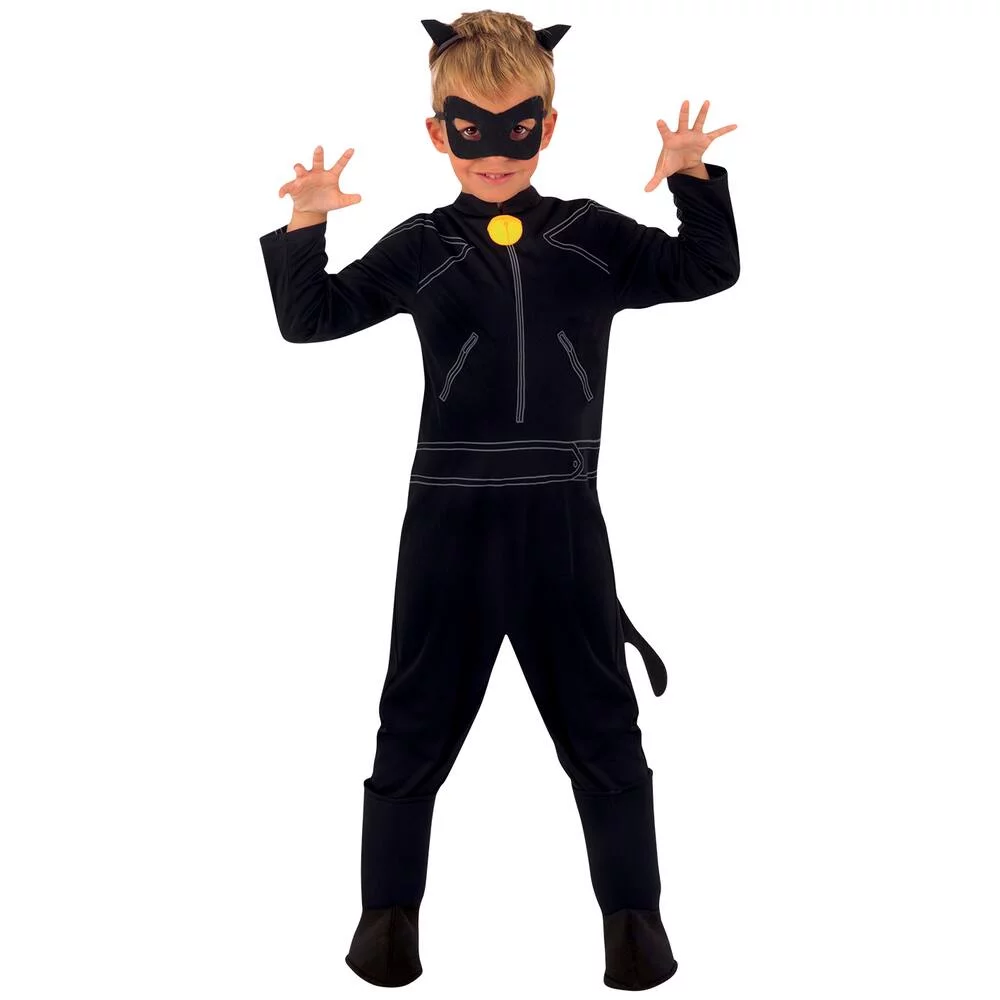 MIRACULOUS - CHAT NOIR DEGUISEMENT TAILLE M 5-6 ANS