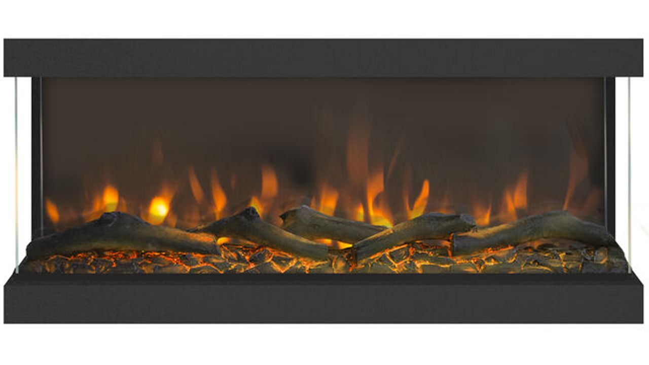 Elektrische Levico 90 3D LED haard zwart Disegno B114 x D32 x H218 cm