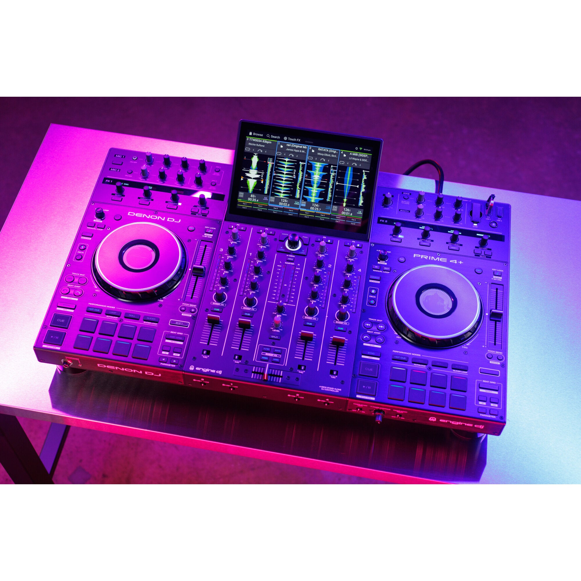 Denon DJ Prime 4+ 4-deck standalone DJ-controller