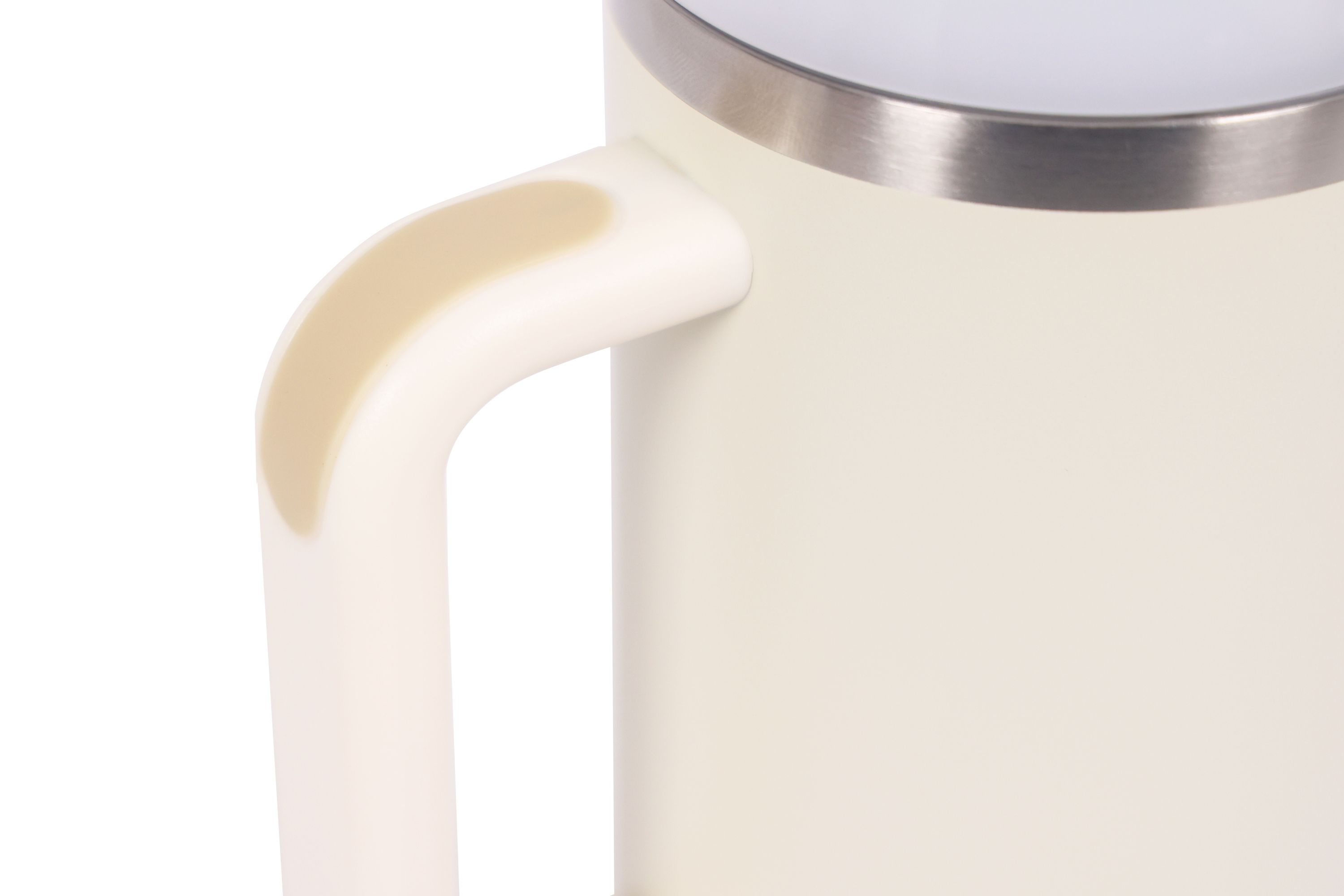 Thermobecher mit Strohhalm 1.1L creme