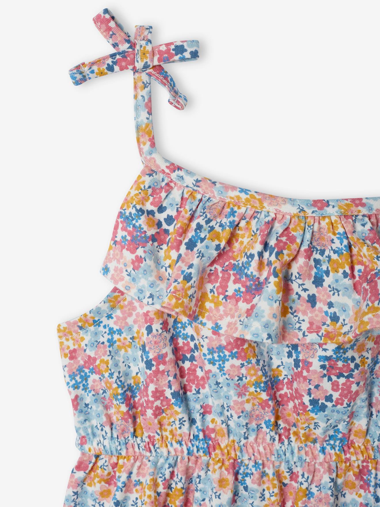 Vestido longo azul claro com alças finas para meninas