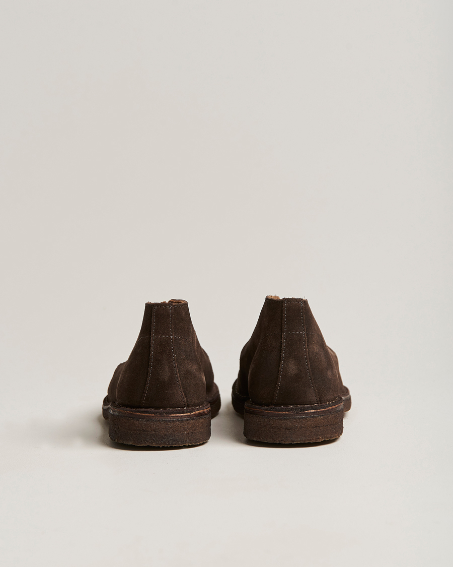 Drake's Crosby Moc-Toe Suede Chukka Boots Dark Brown