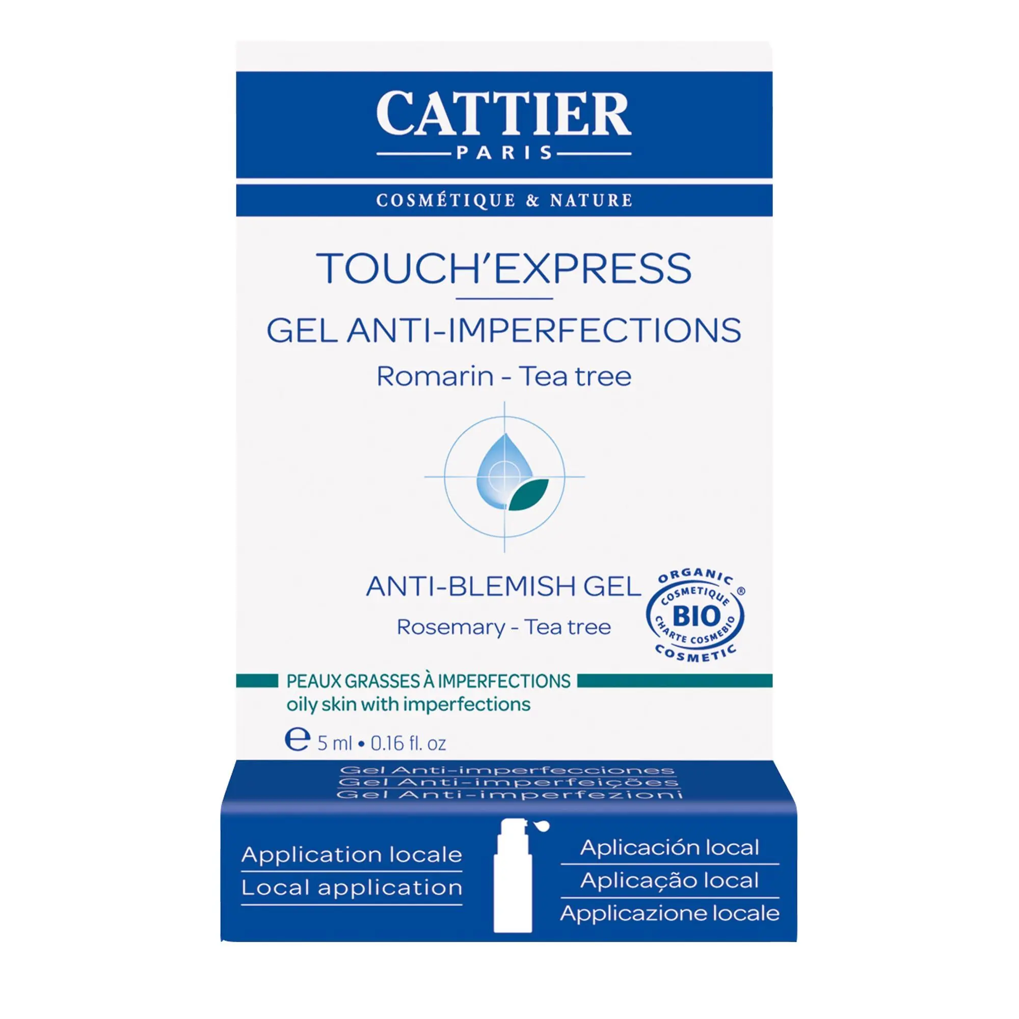 Cattier - Touch'Express Gel peaux grasses à imperfections- Soin visage