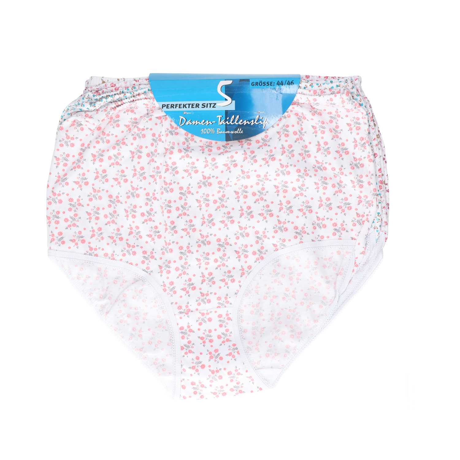 Damen Taillen-Slips Anna aus Baumwolle gemustert Gr. 44/46-52/54 5er