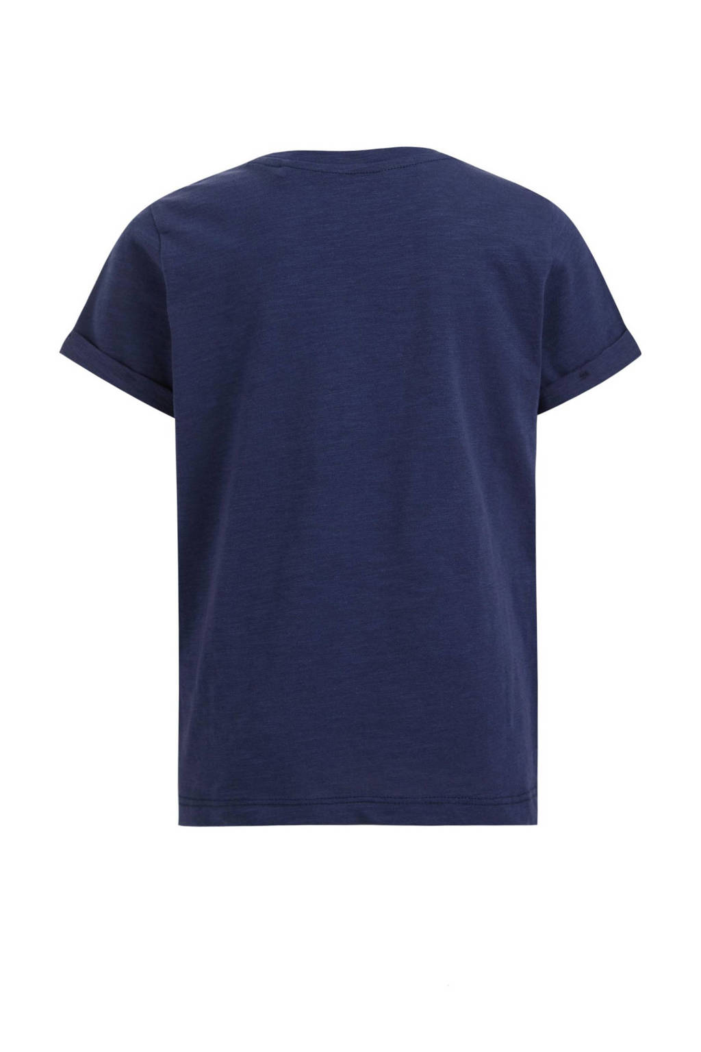 WE Fashion T-shirt van katoen donkerblauw