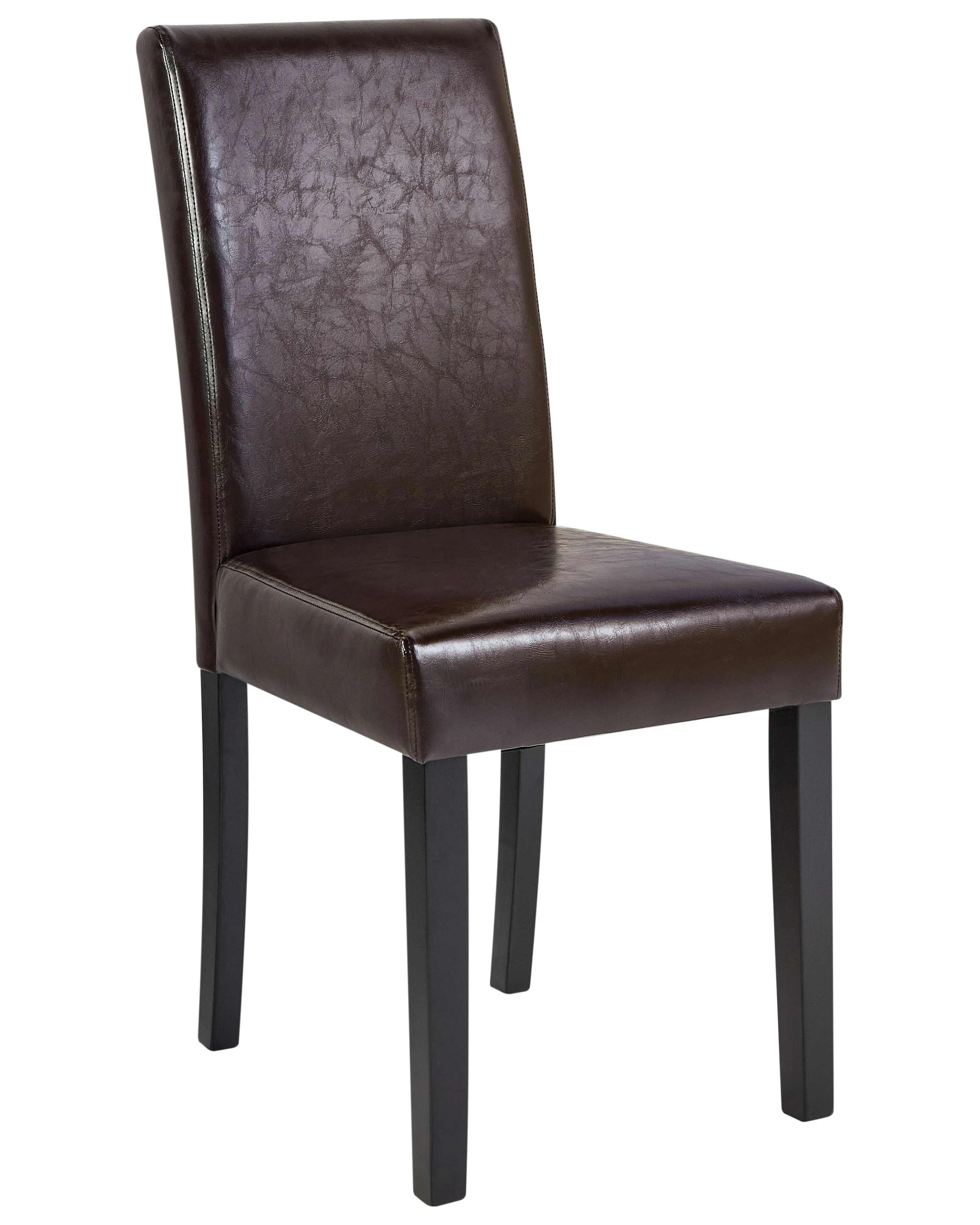 Set van 2 eetkamerstoelen BROADWAY Kunstleer Donkerbruin