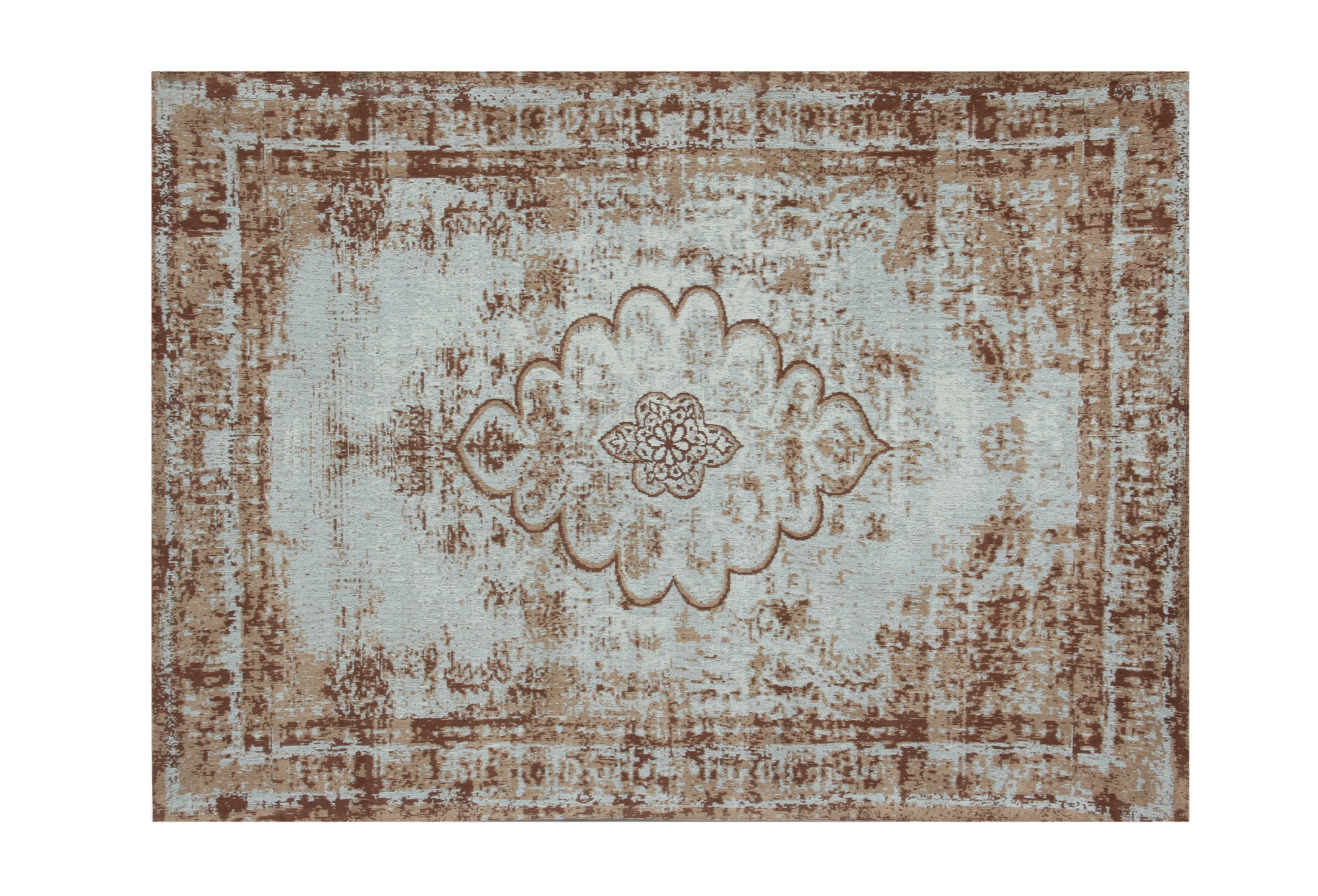 Teppich 'Sita', blau, braun, T 140 cm, B 200 cm von fischer's lagerhaus