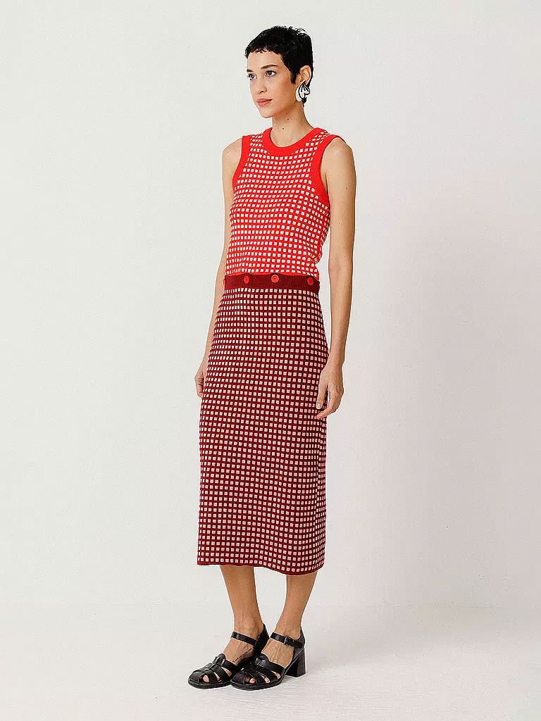SKFK Midikleid LAKORA dunkelrot