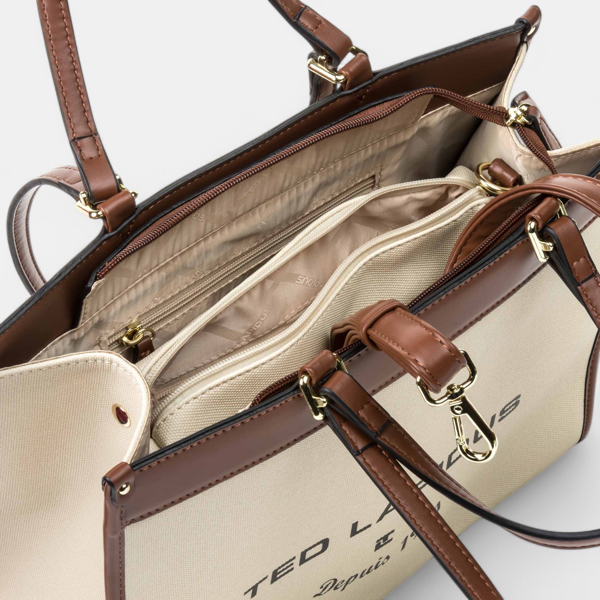 Sac de shopping cognac
