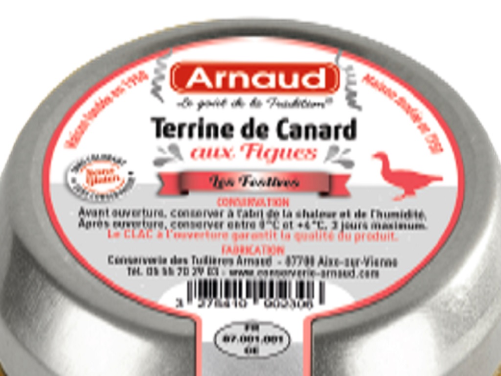 PATÉ PATO ARNAUD COM FIGOS 90G
