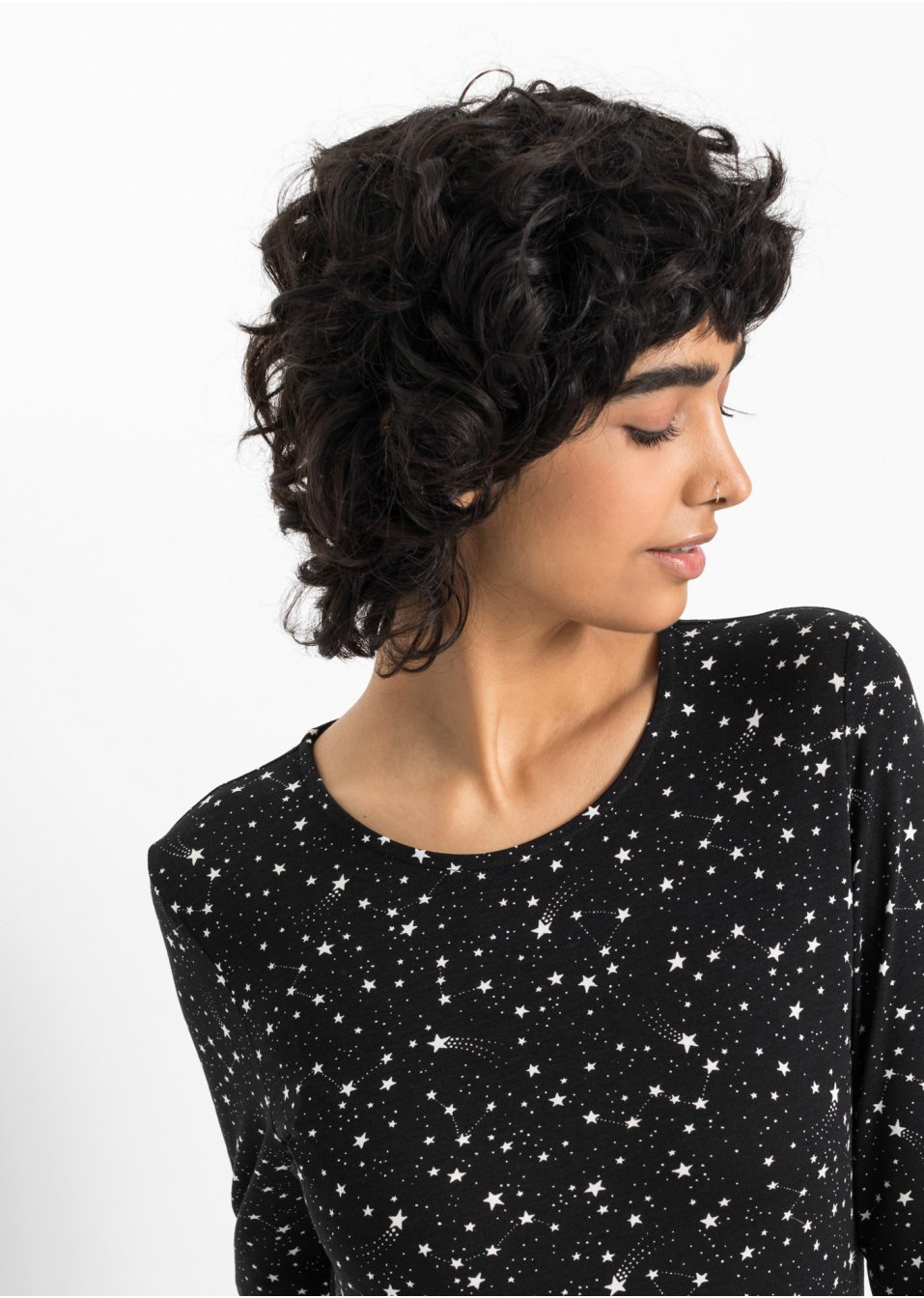 Robe asymétrique à imprimé étoile