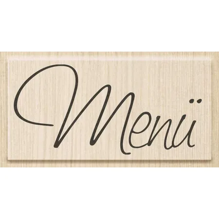 Knorr Prandell Stempel aus Holz (Menü) Motivgröße 7,5 x 3,5 cm, Motiv: Menü