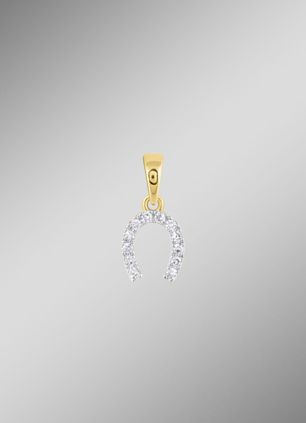 Hufeisen-Anhänger mit 10 Diamanten
