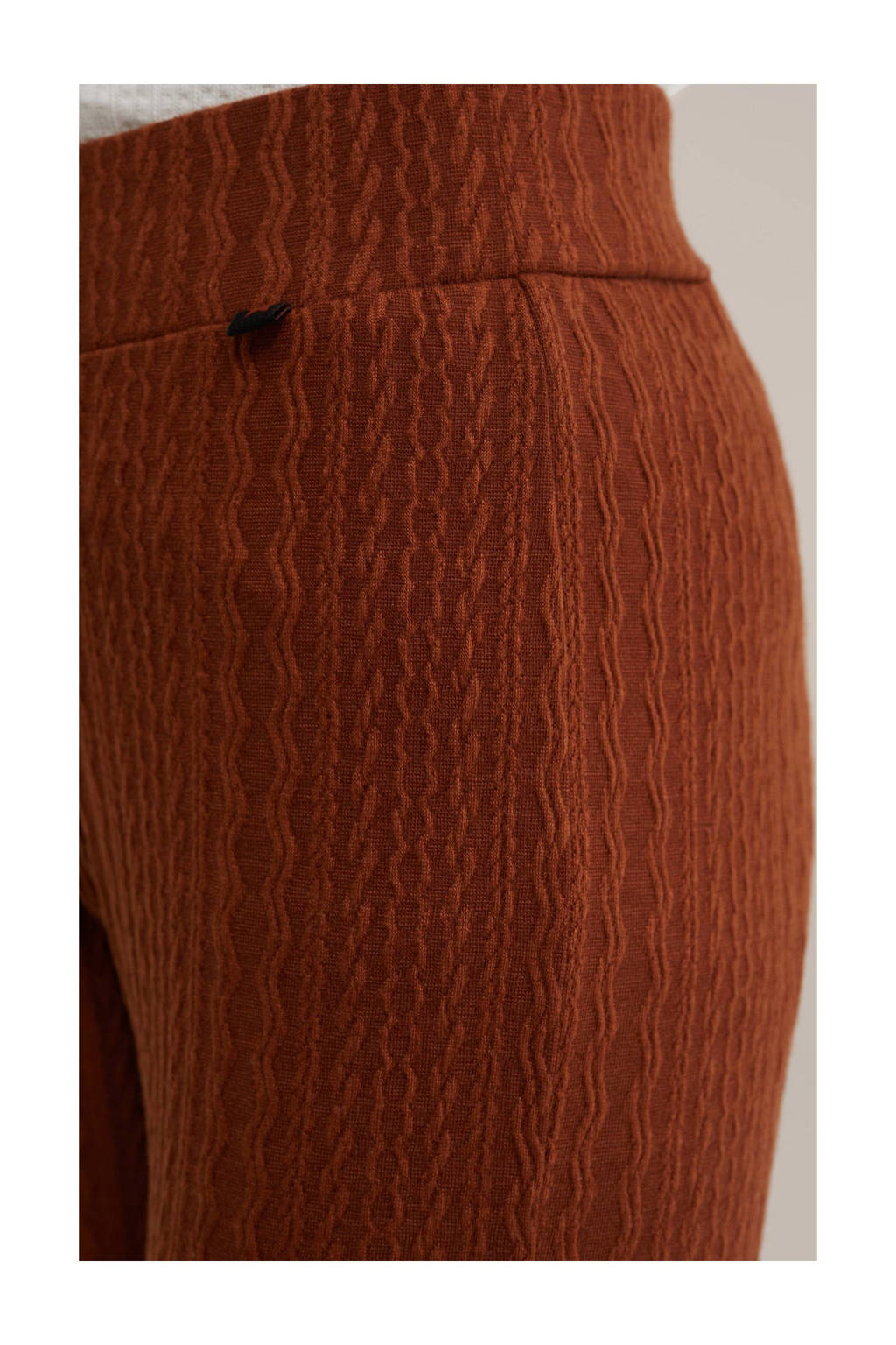 WE Fashion tapered fit broek terra
