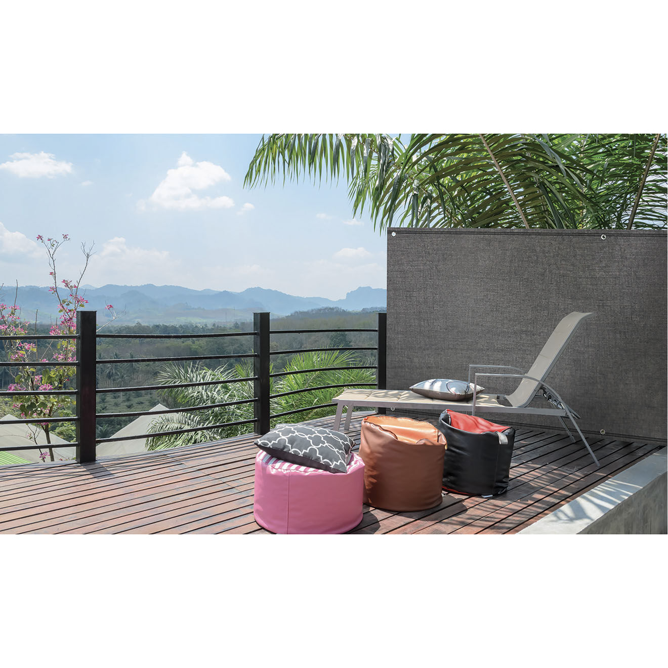 Pratik Garden Brise-vue 300 gr/m² gris anthracite - 1x10 m
