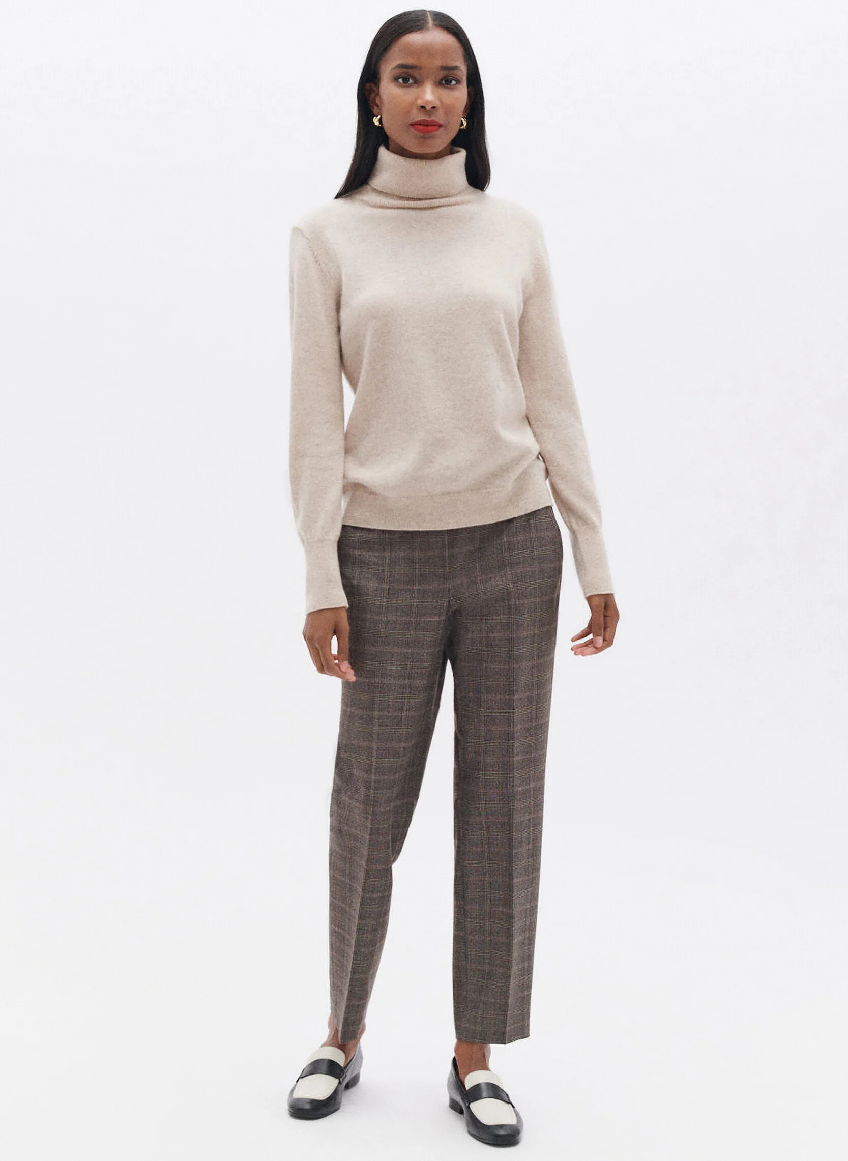 PSIDIKO3 - Pantalon cigarette | Marron