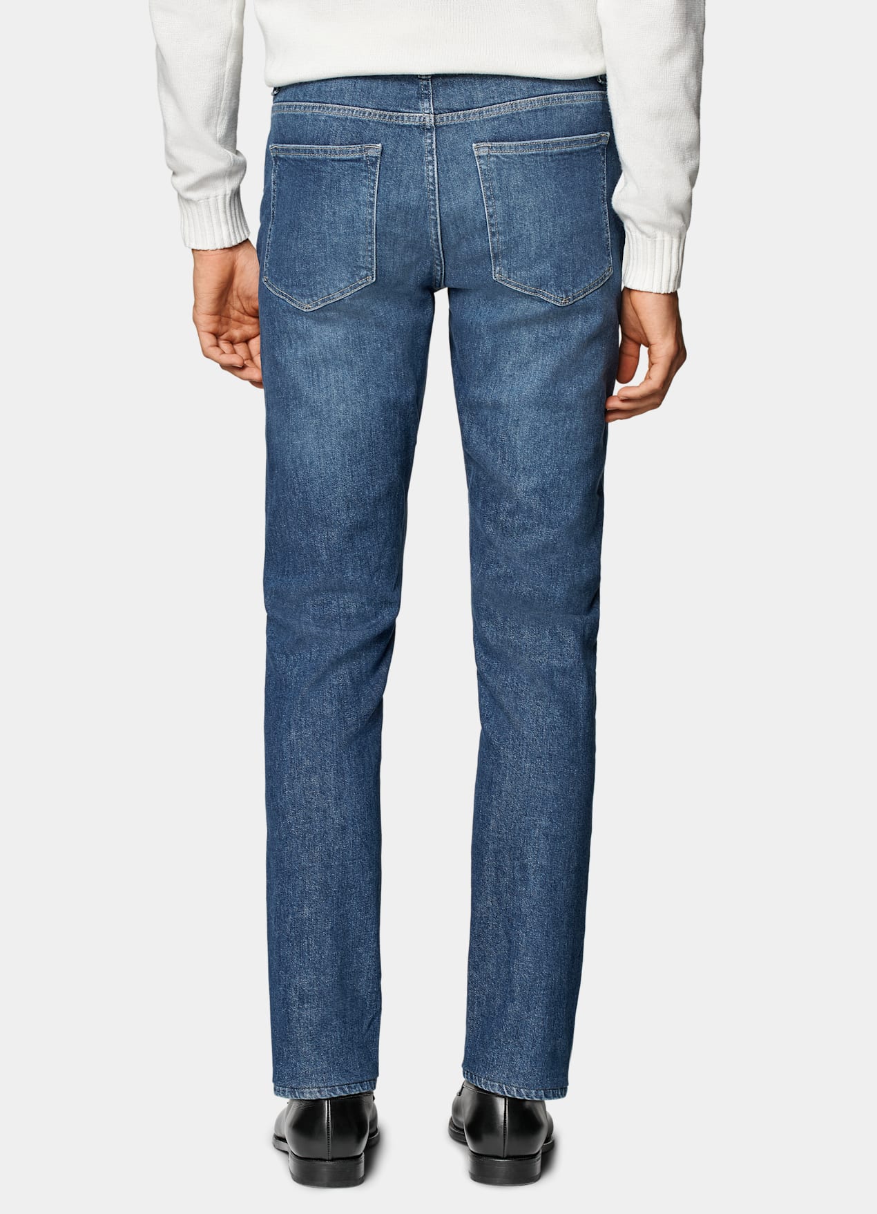 Jean Slim Leg Tapered bleu moyen