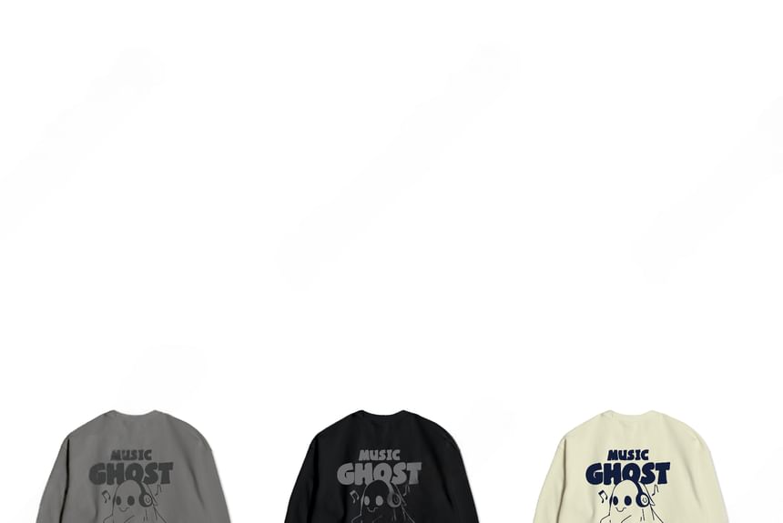 SeoulPop - Cartoon Print Loose-Fit Sweatshirt