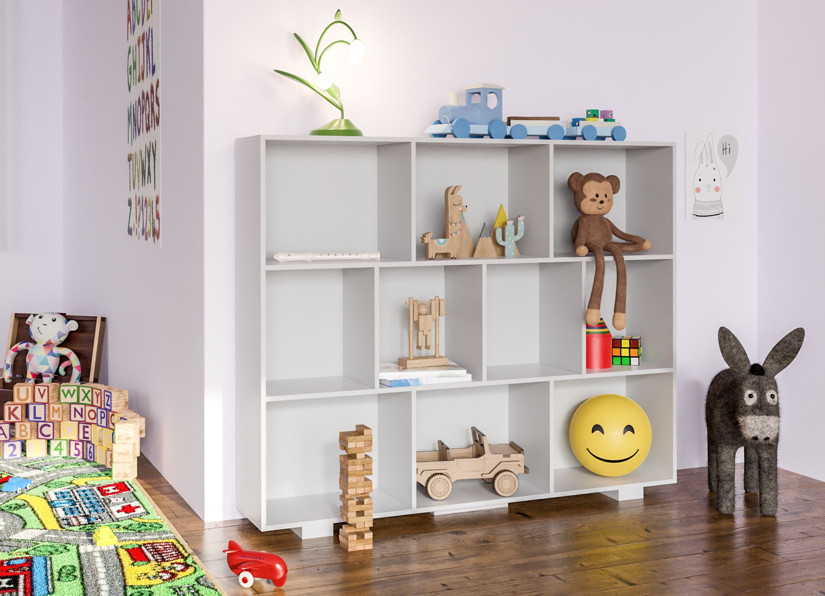 CLP Regal Peoria Mit Vielen Ablageflächen I Dekoratives Bücherregal I Wandregal Aus MDF