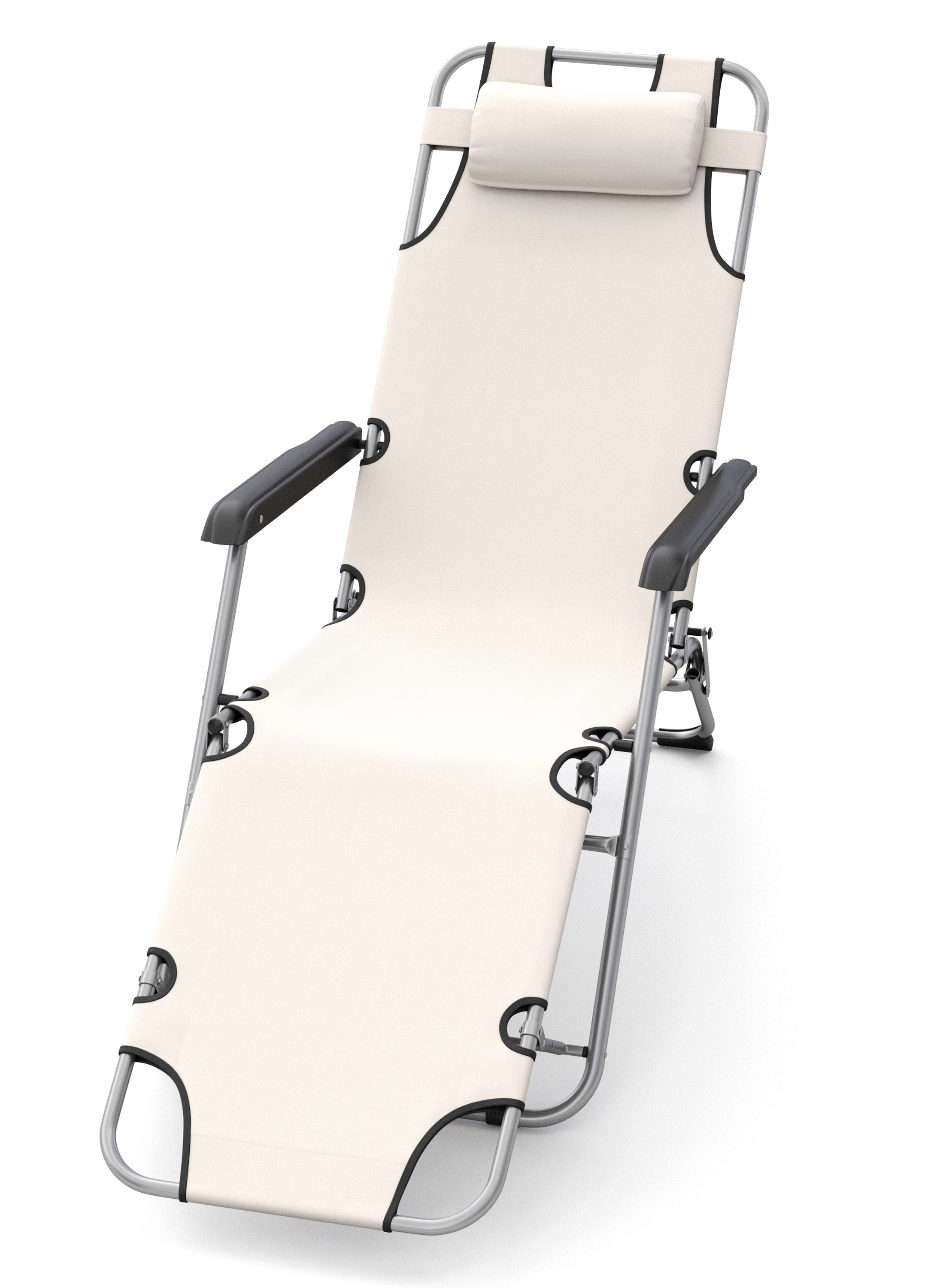 Liegestuhl Campingstuhl beige