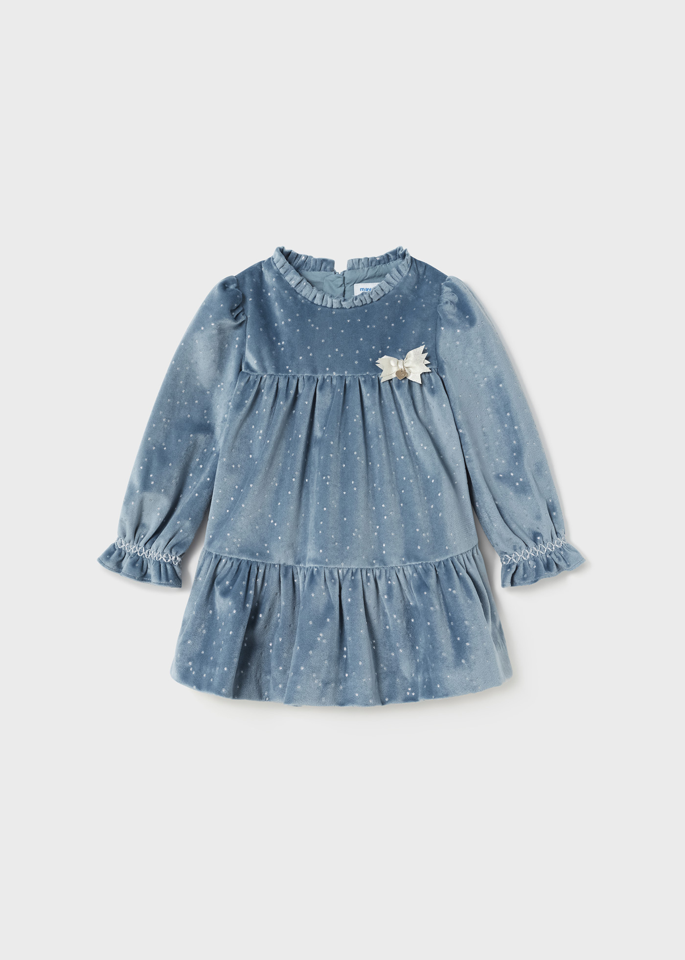 Vestido de veludo para bebê